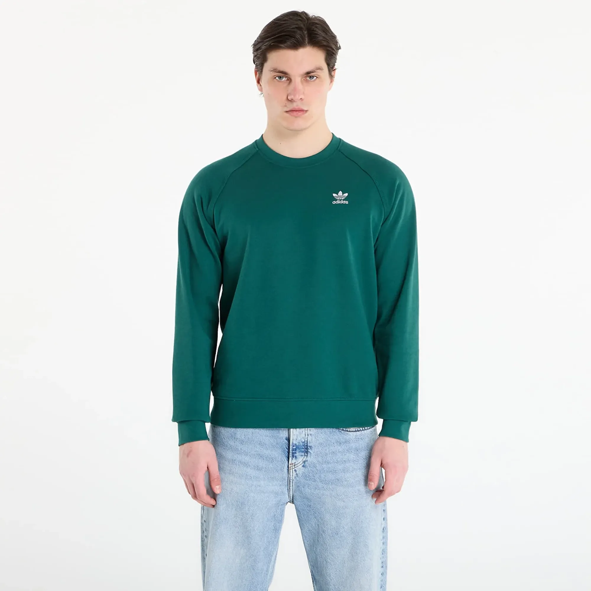 Sweatshirt Adidas Trefoil Essentials French Terry Crew Sweatshirt Collegiate Green S