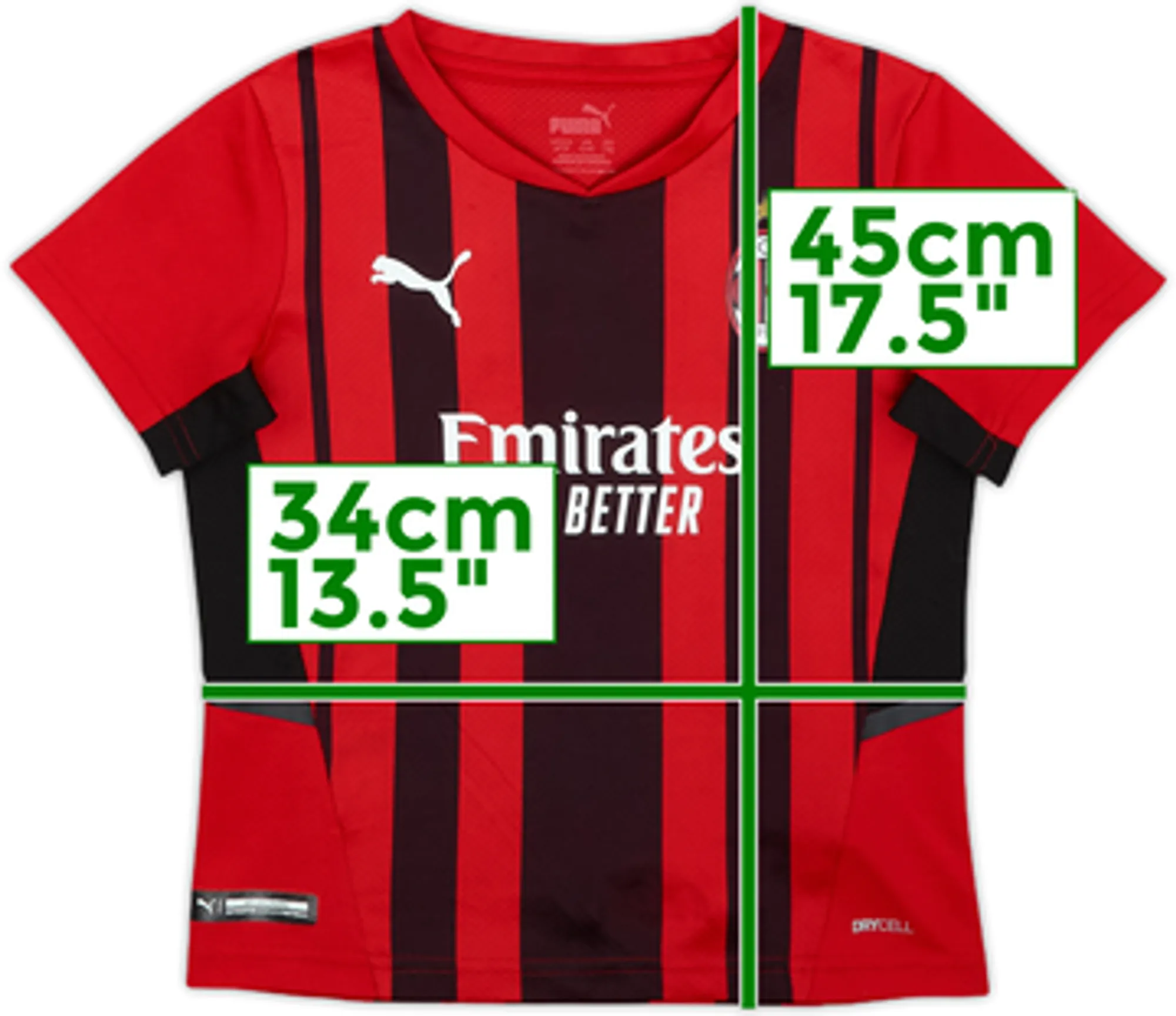 2021-22 AC Milan Home Shirt - 8/10 - (5-6 Years)