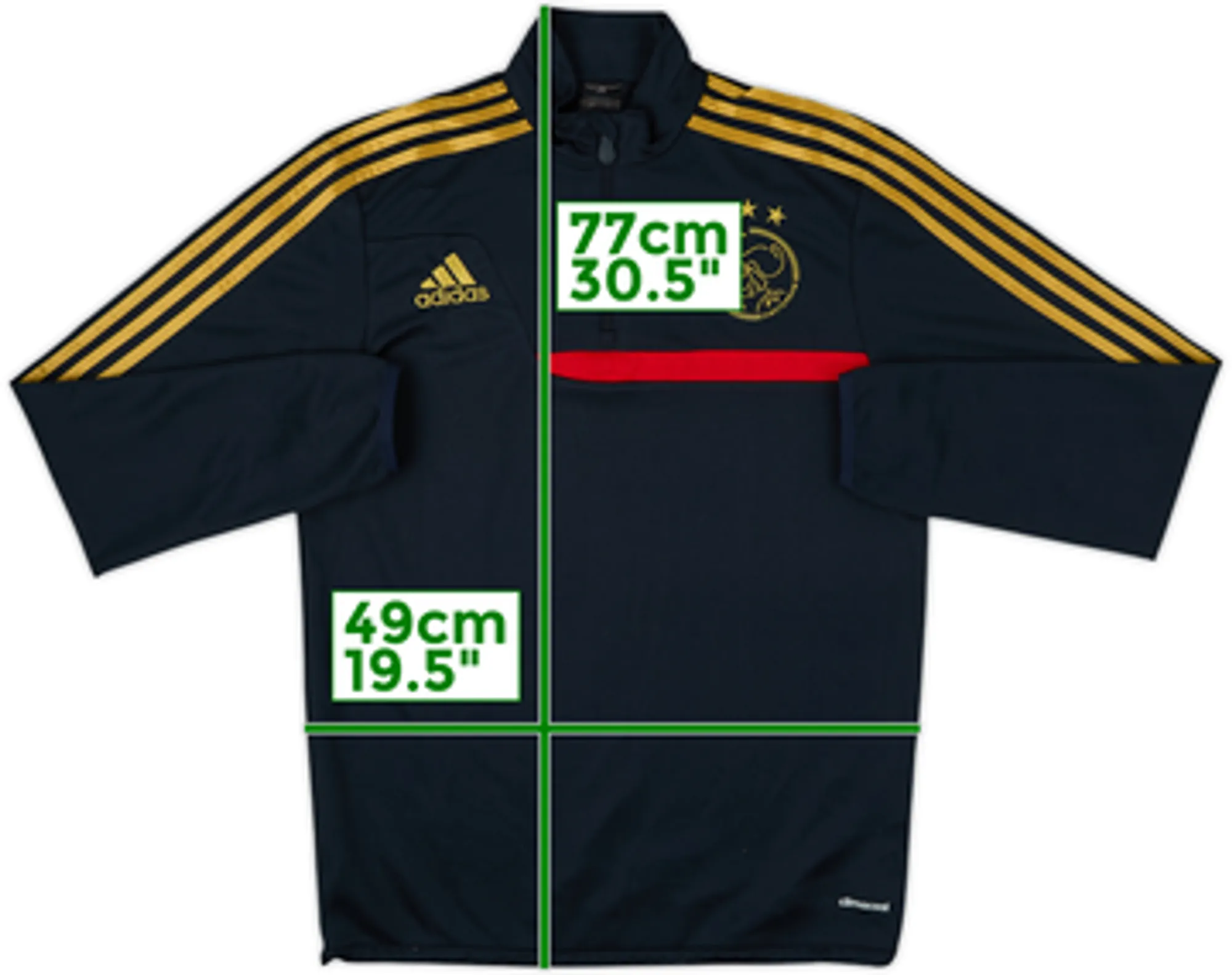 2013-14 Ajax adidas 1/4 Zip Drill Top - 9/10 - (S)