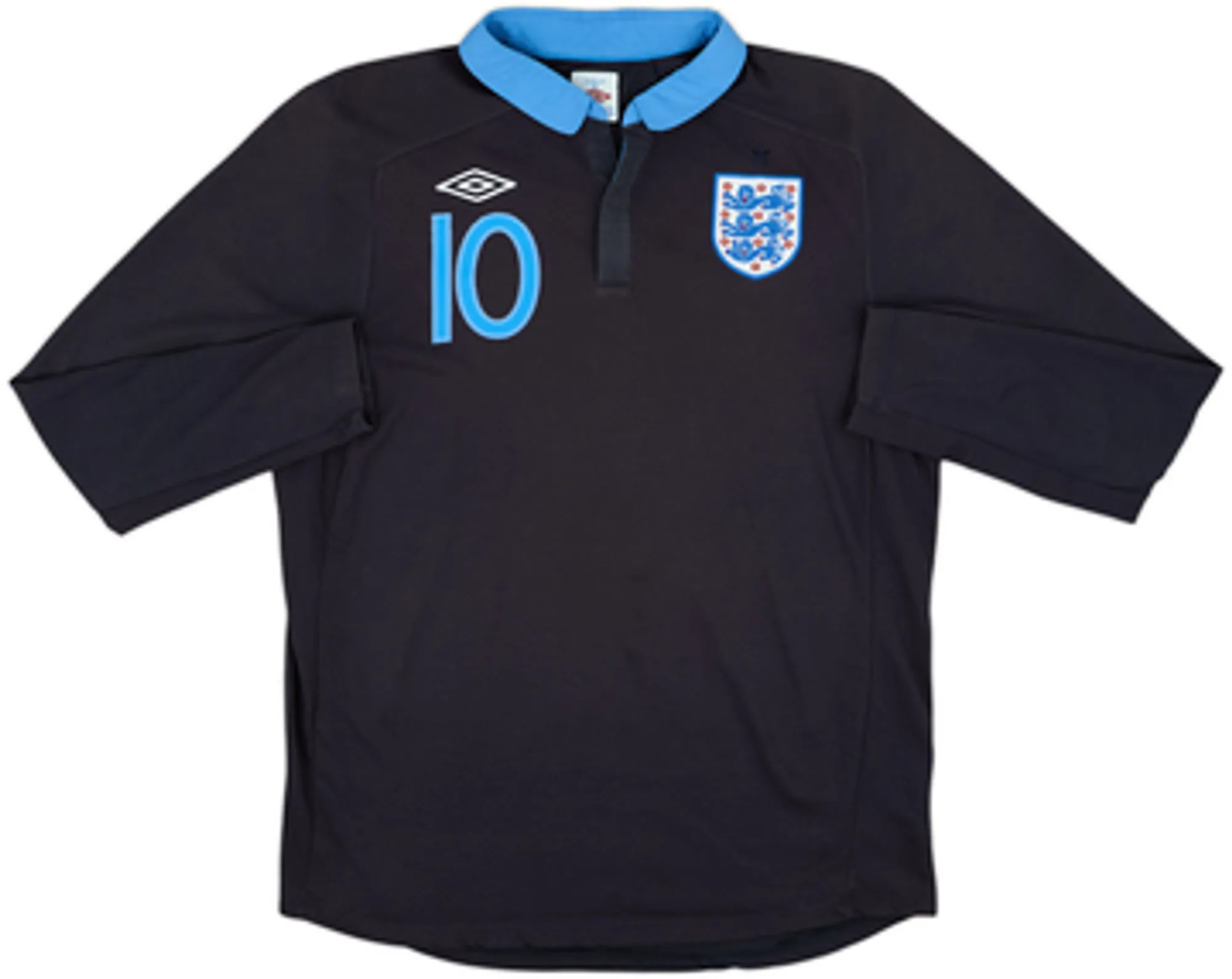 2011-12 England Away L/S Shirt Rooney #10 - 8/10 - (L)