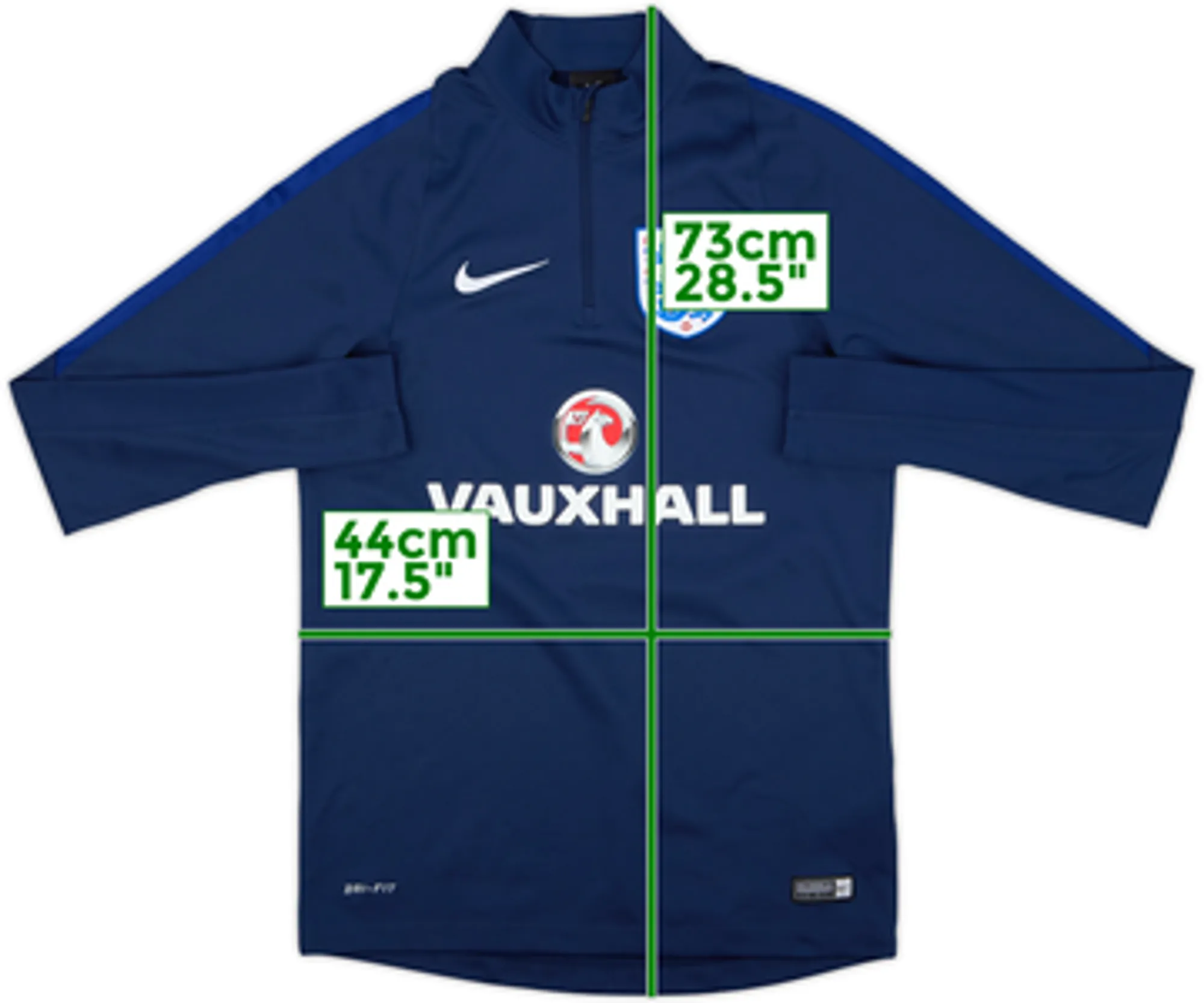 2016-17 England Nike 1/4 Zip Drill Top - 8/10 - (S)