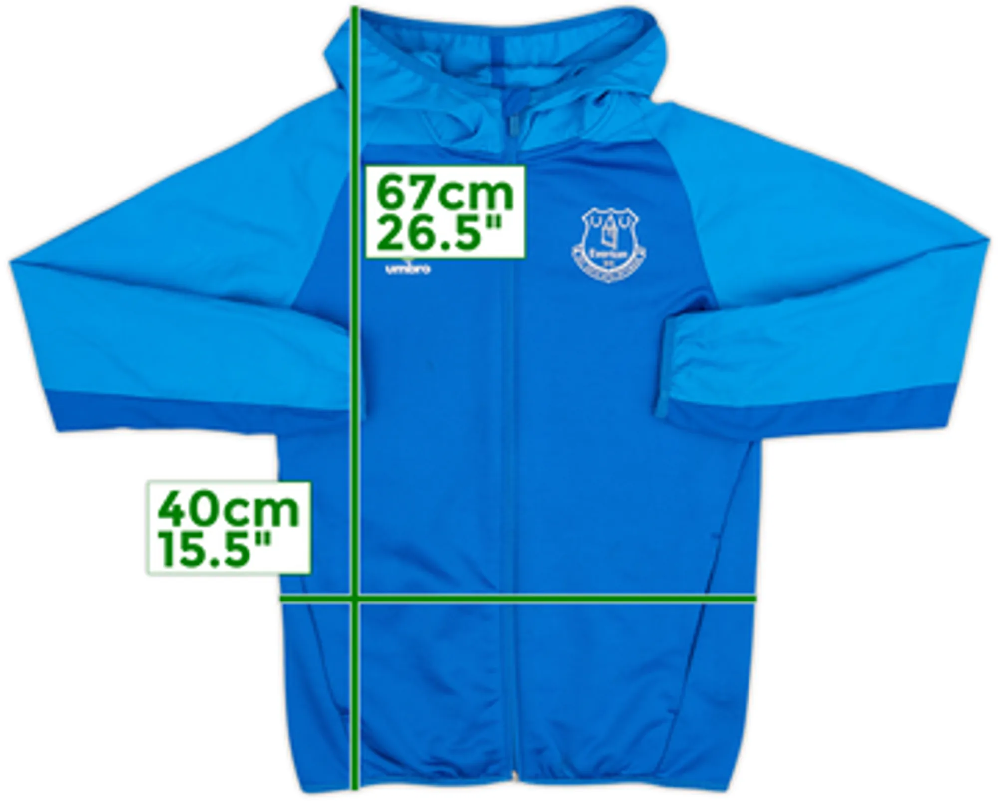 2017-18 Everton Umbro Hooded Track Jacket - 6/10 - (L.Boys)