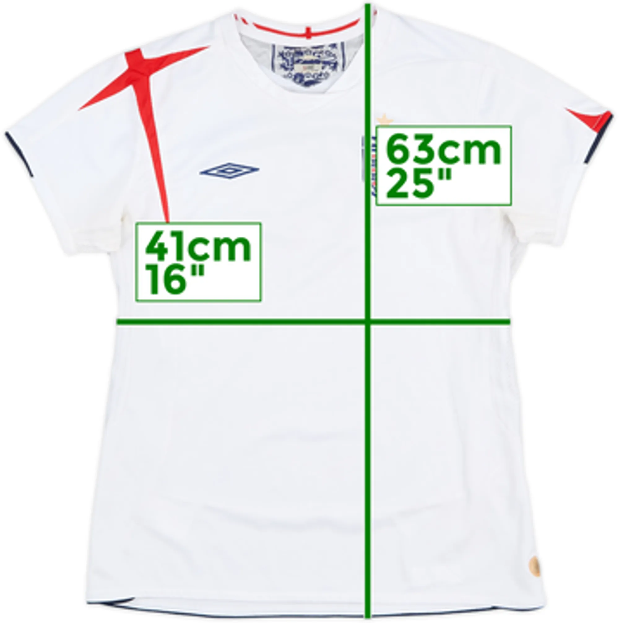 2005-07 England Home Shirt - 8/10 - (Women's L)