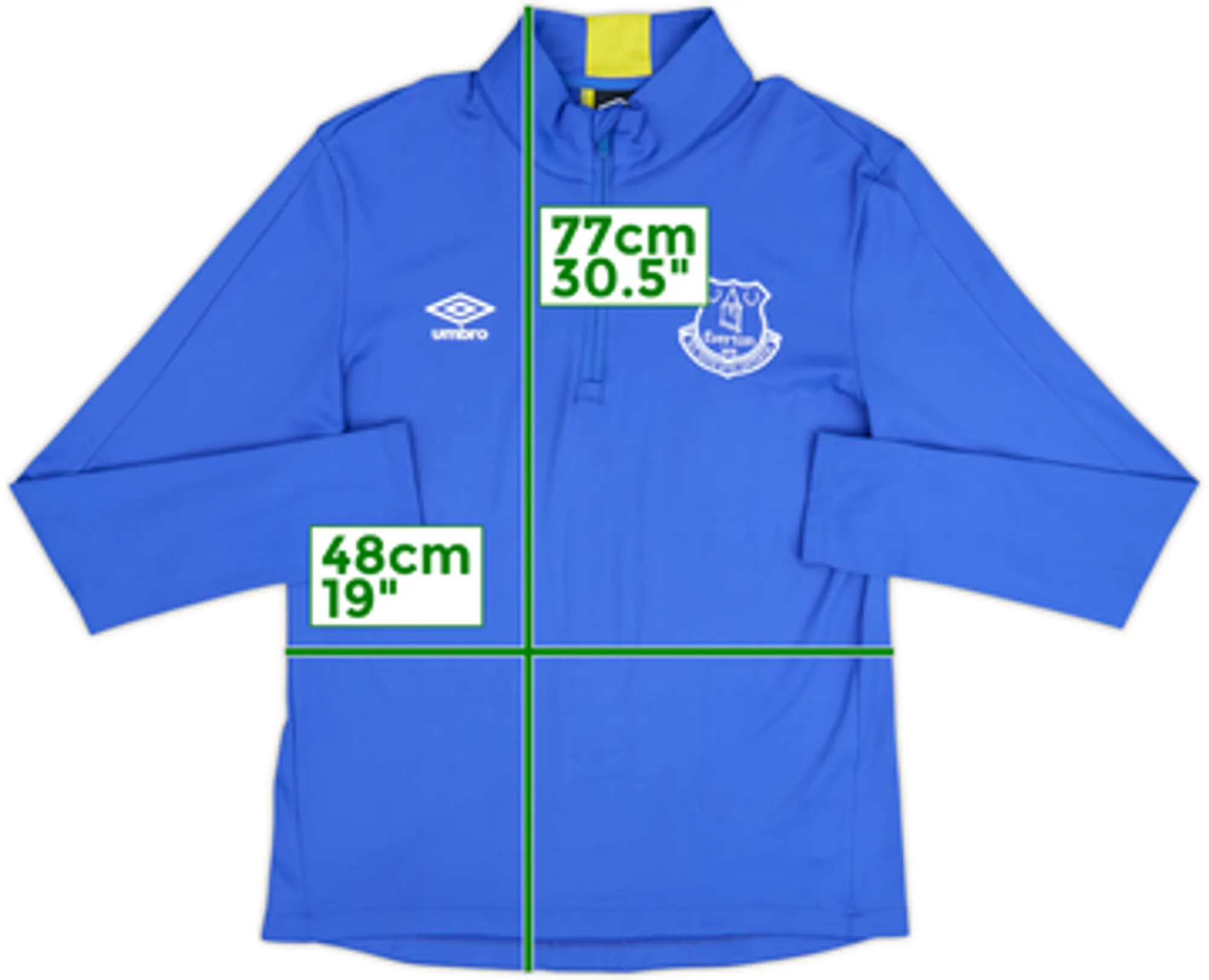 2015-16 Everton Umbro 1/4 Zip Drill Top - 9/10 - (M)