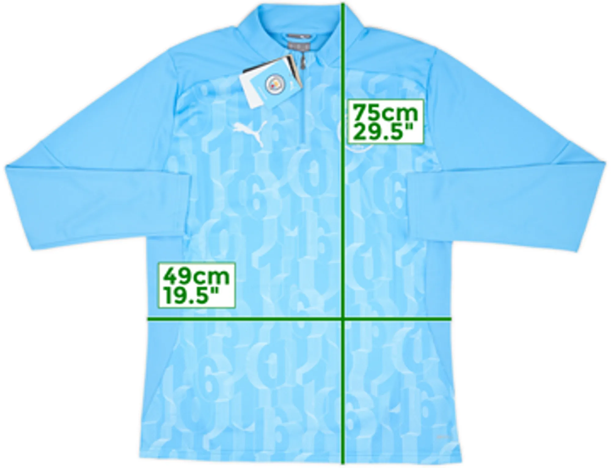 2024-25 Manchester City Puma 1/4 Zip Drill Top (M)