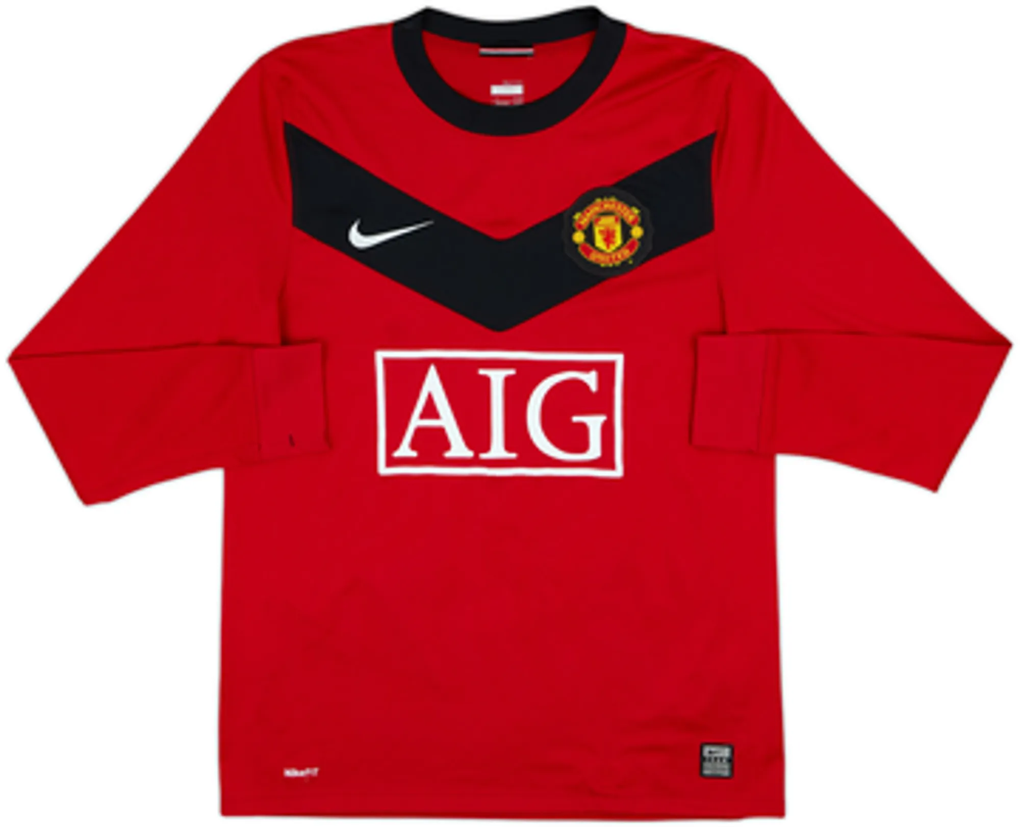 2009-10 Manchester United Home L/S Shirt Rooney #10 - 7/10 - (XL.Boys)