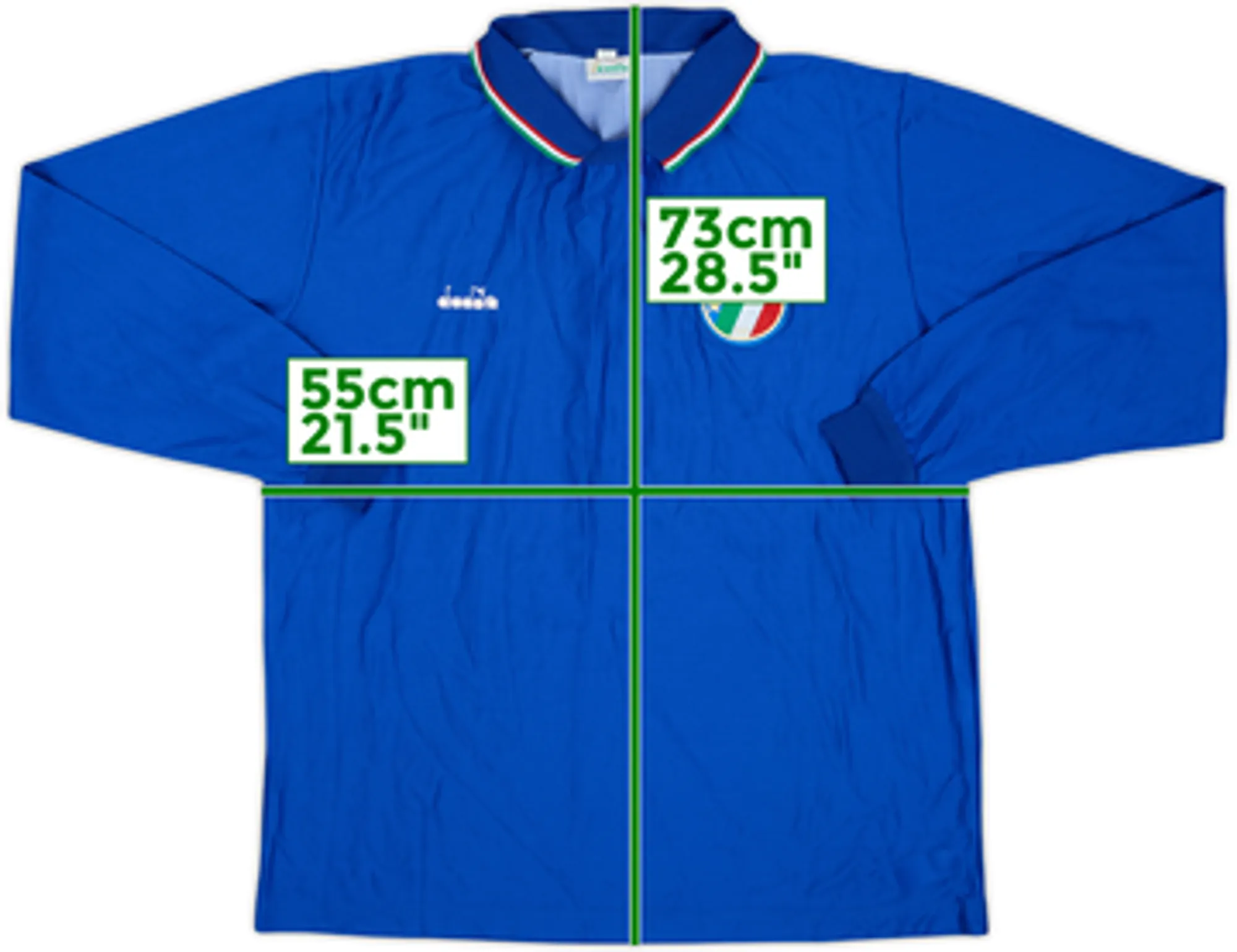 1986-91 Italy Home L/S Shirt - 6/10 - (XL)