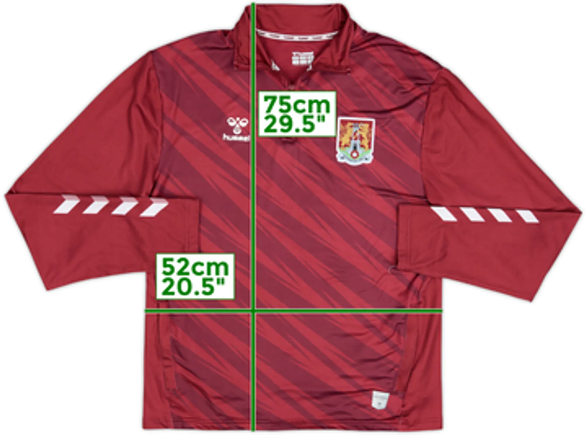 2021-22 Northampton Town Hummel 1/4 Zip Drill Top - 8/10 - (M)