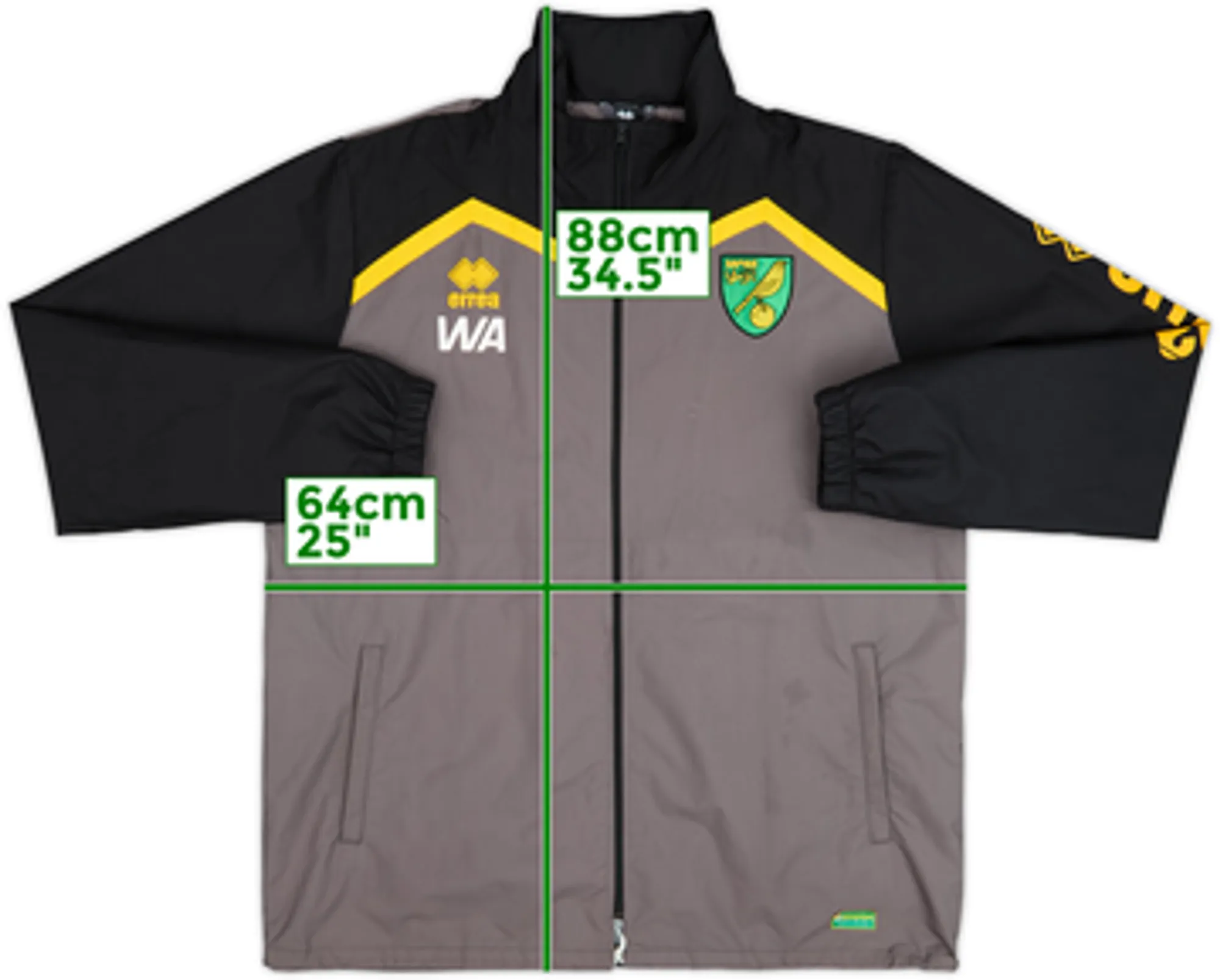 2016-17 Norwich Errea Staff Issue Rain Jacket WA - 8/10 - (XXL)