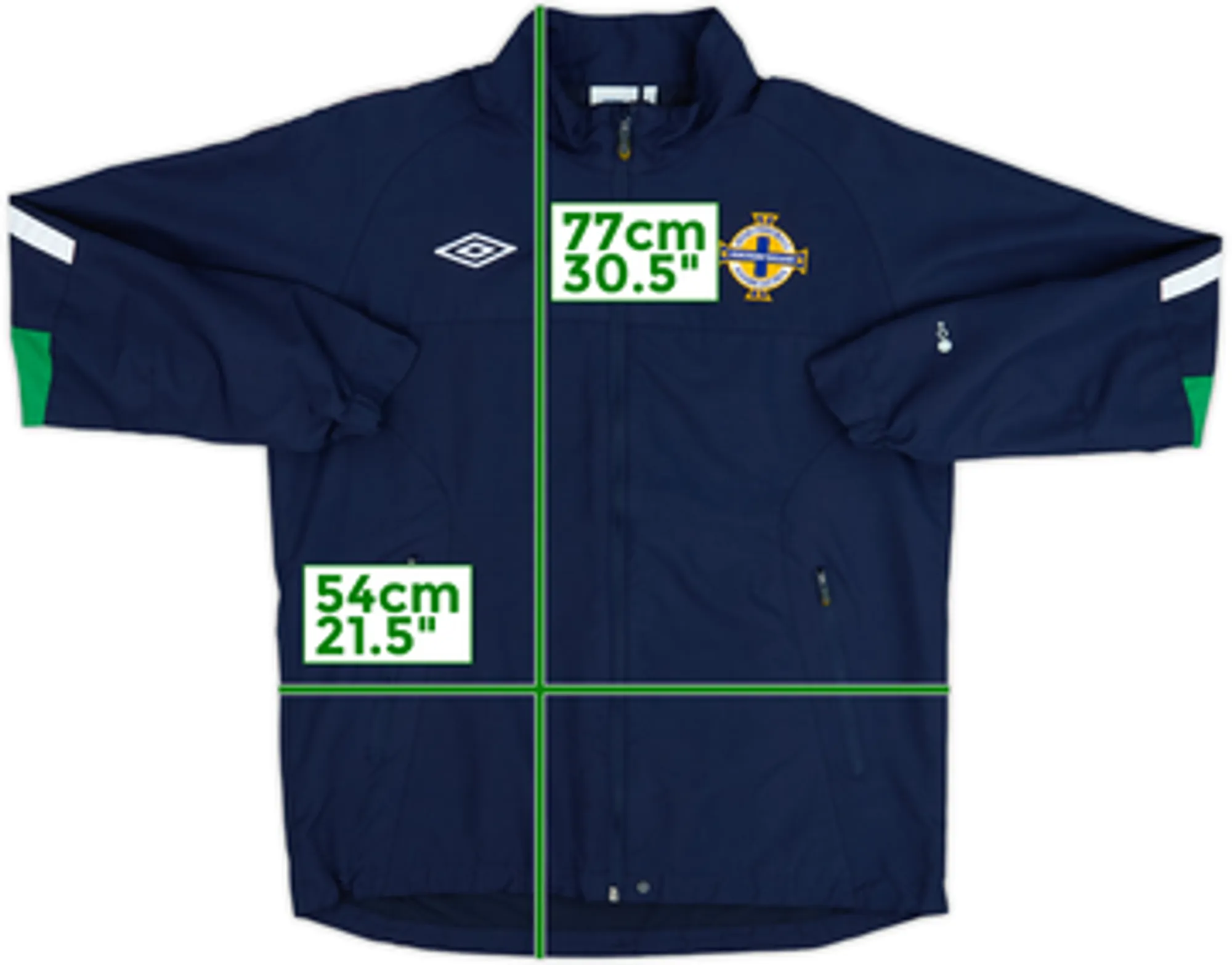 2010-12 Northern Ireland Umbro Track Jacket - 9/10 - (M)