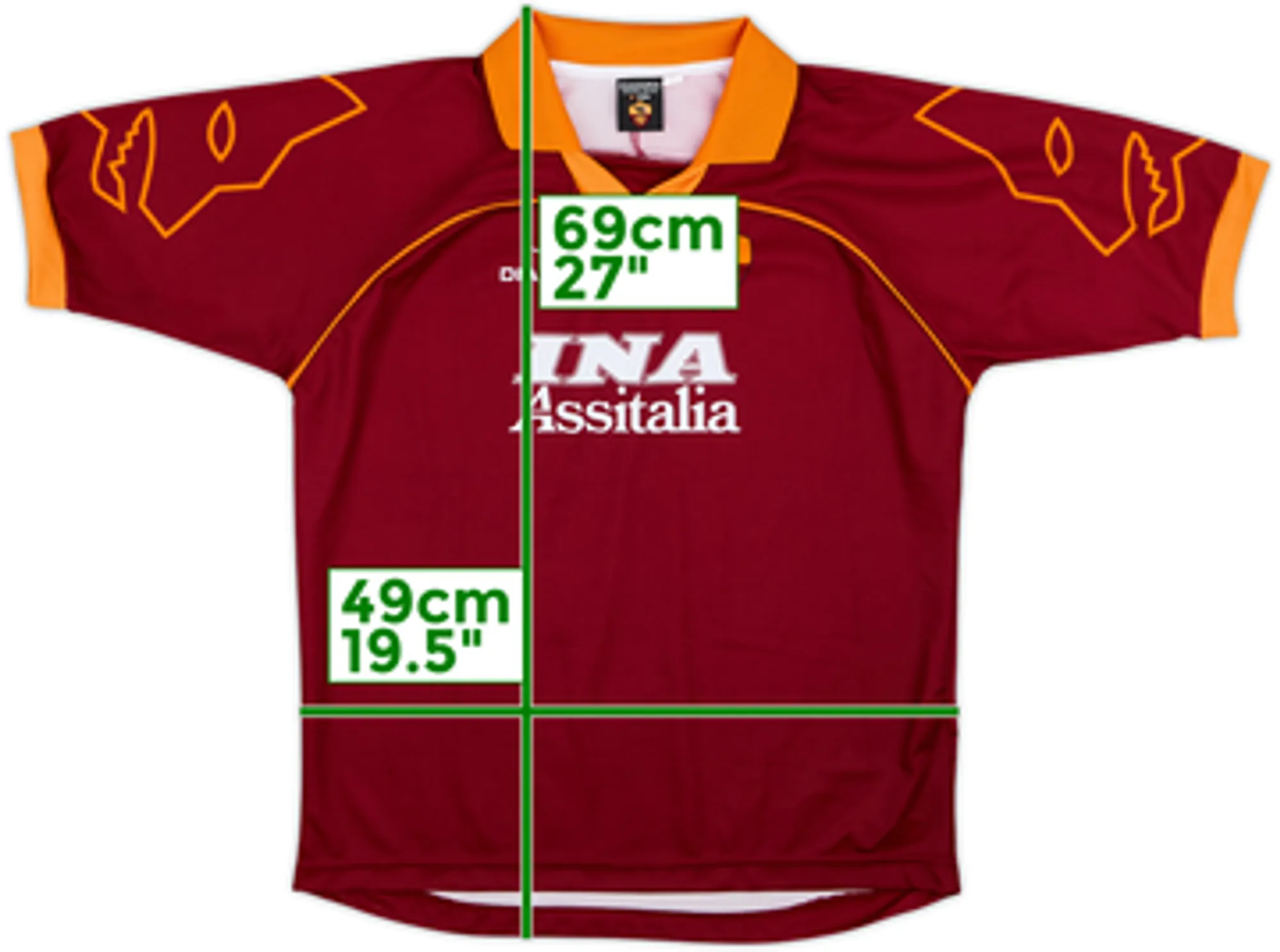 1999-00 Roma Basic Home Shirt - 9/10 - (XL.Boys)