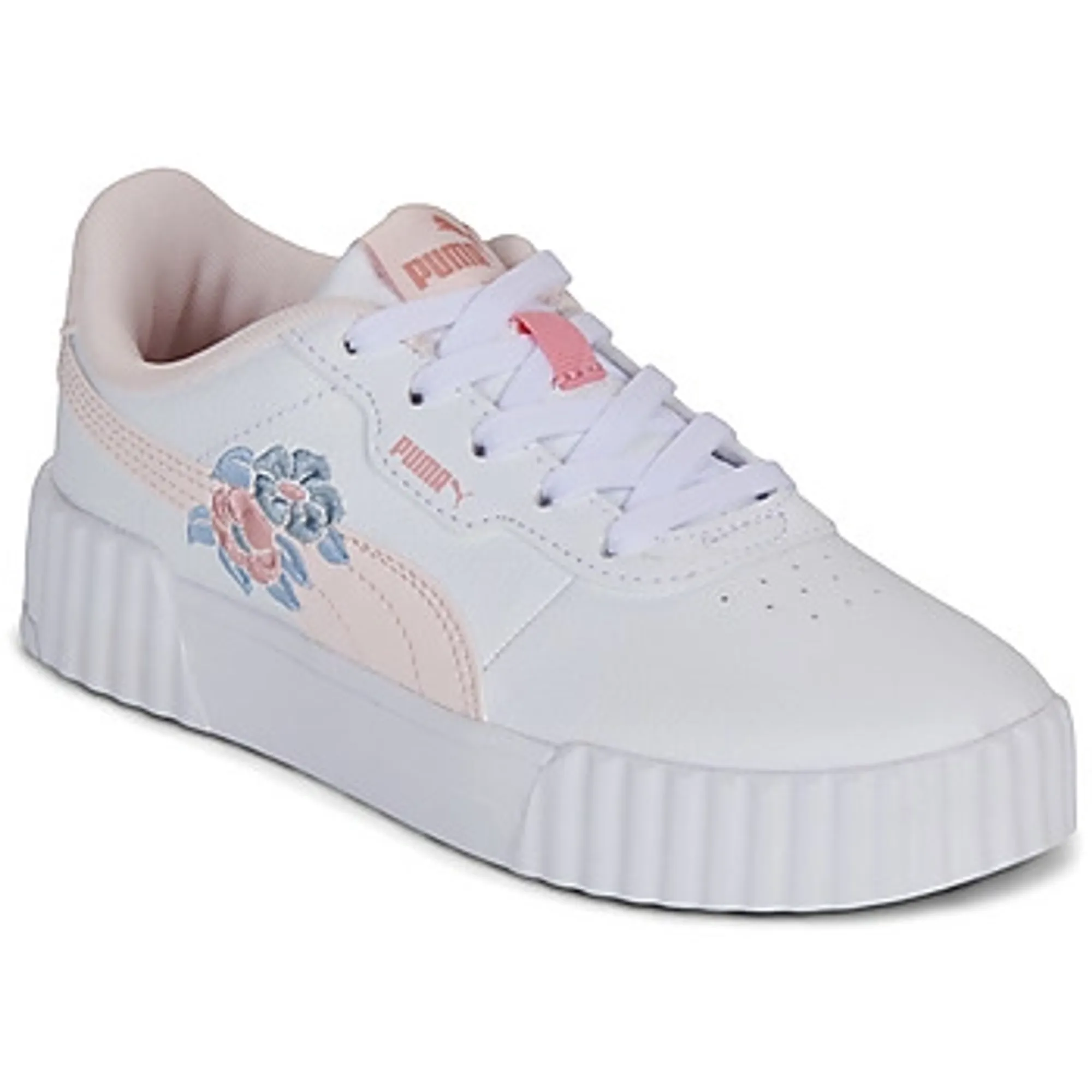 Puma  Carina 3.0 Floral PS  girls's Children's Shoes (Trainers) in White