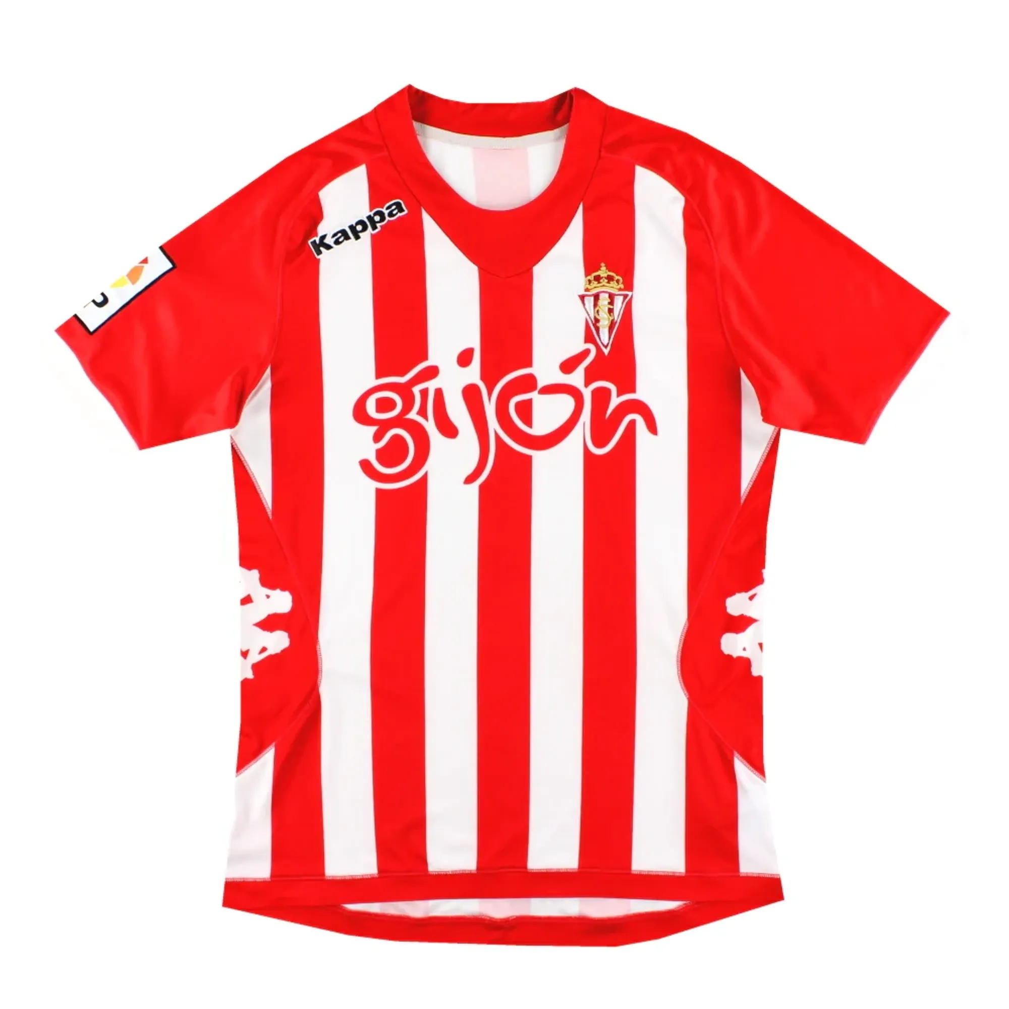 2012-13 Sporting Gijon Kappa Home Shirt M - Other Spanish Clubs / Excellent