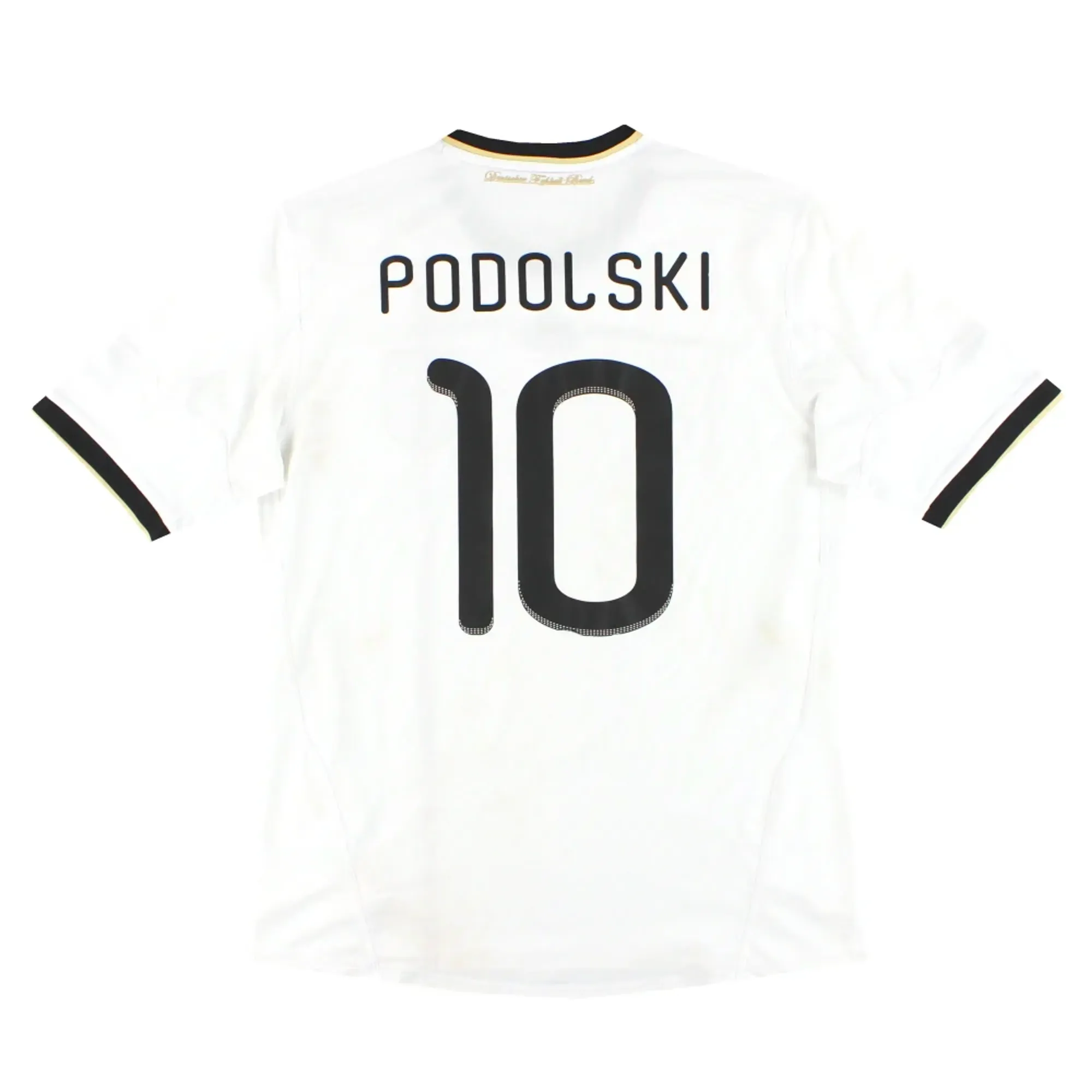 2010-11 Germany adidas Home Shirt Podolski #10 L - Germany / Excellent 