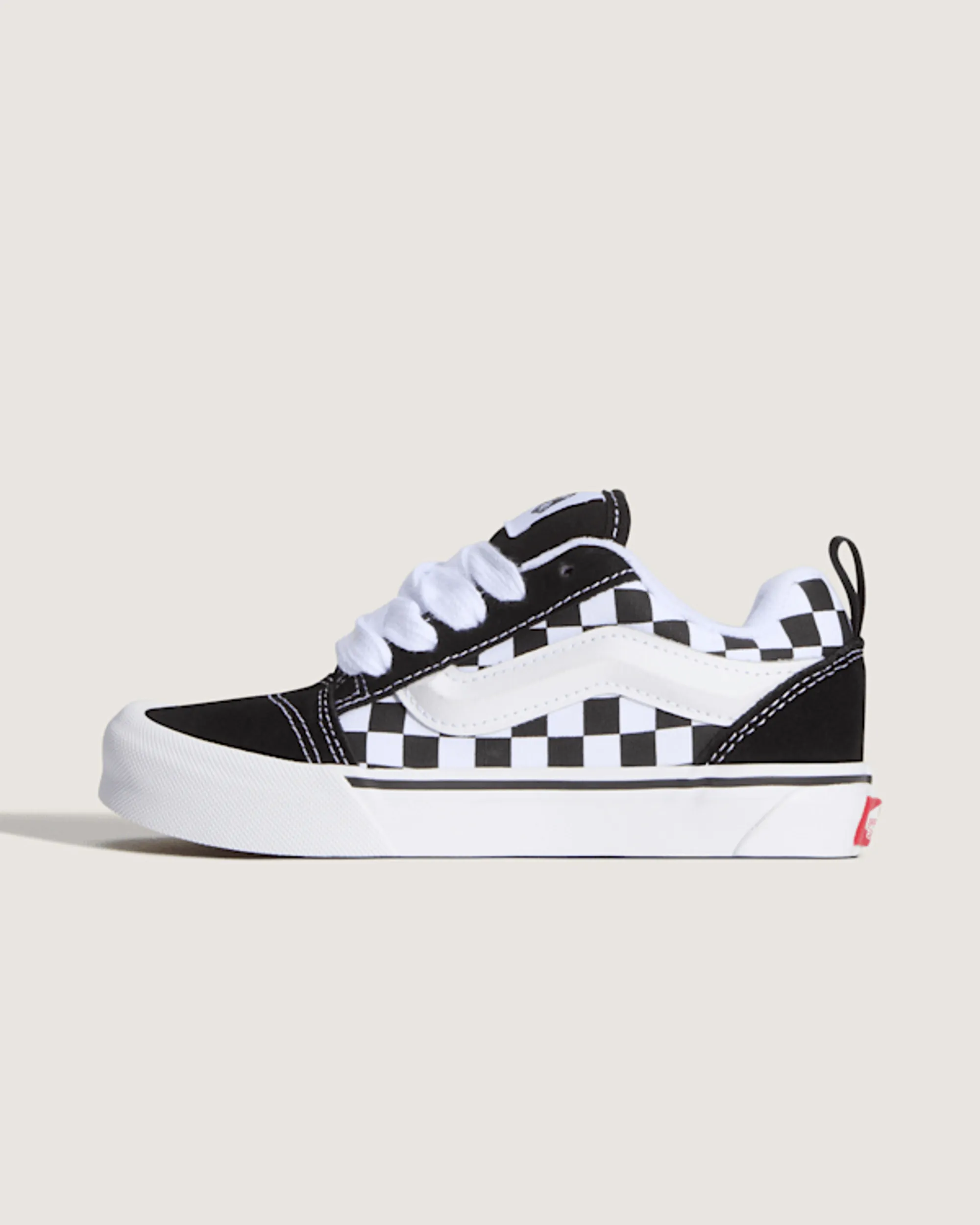Vans - Kids Knu Skool Checkerboard Shoes (4-8 Years), Black