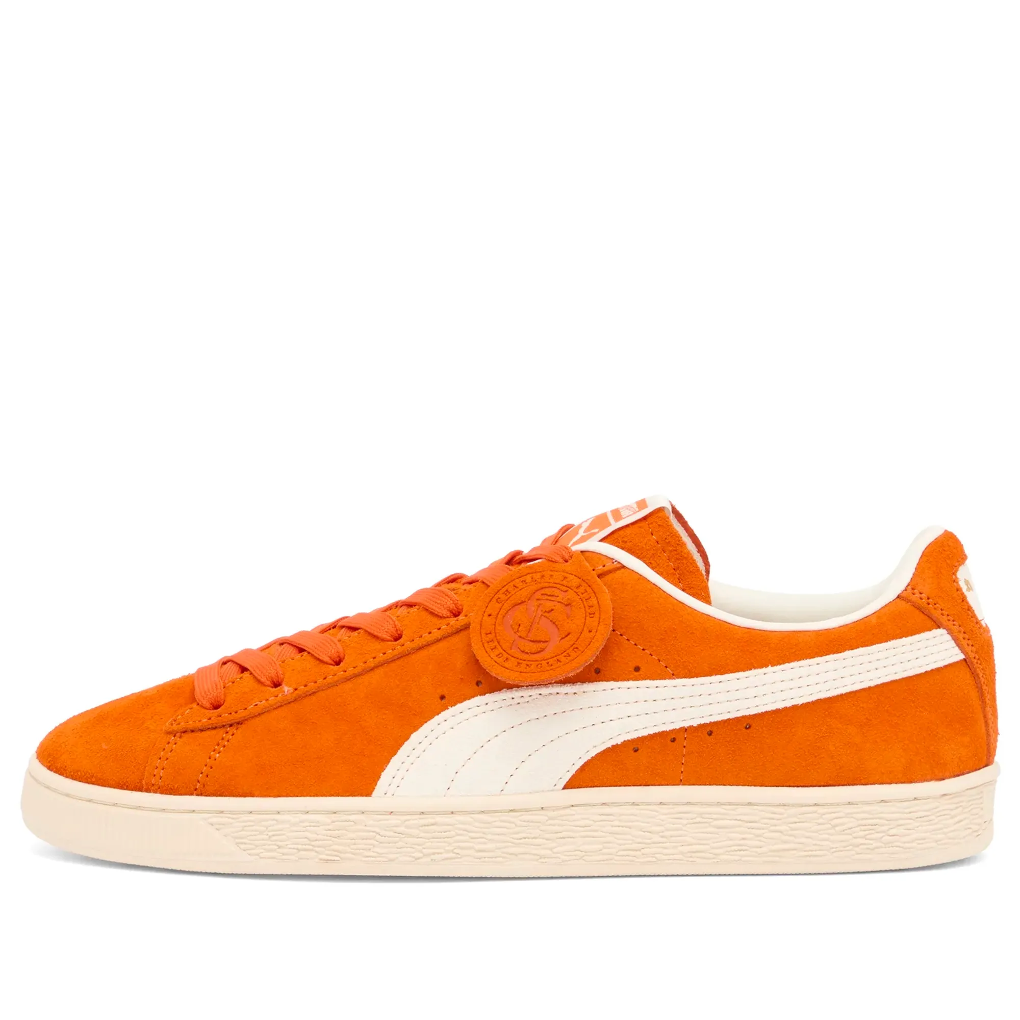 PUMA Suede Charles F. Stead IV Sneakers Unisex, Orange Glo/White, size 10