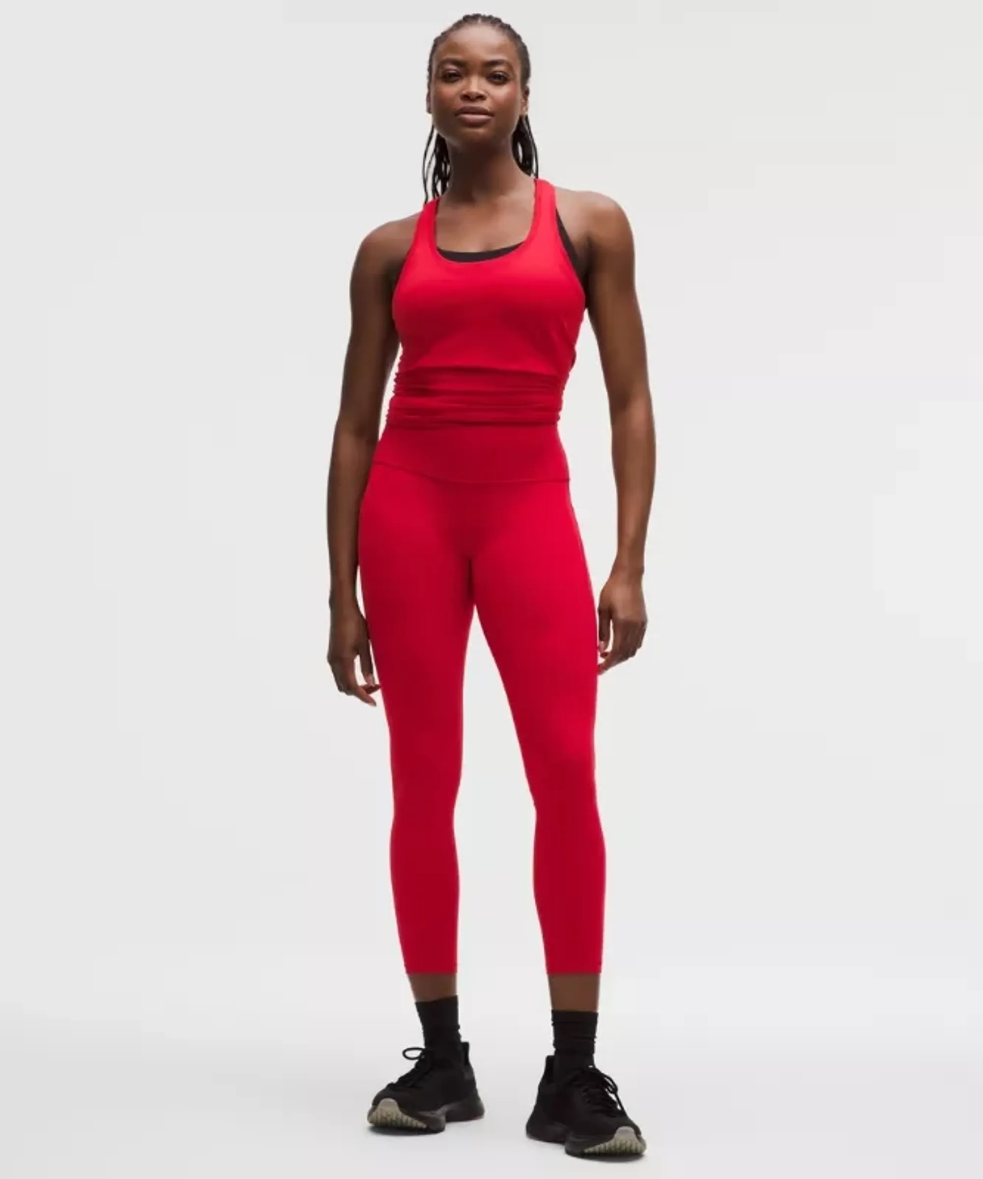 lululemon – Women's Wunder Train High-Rise Tight Leggings with Pockets – 25" – Color Red/Neon – Size 0