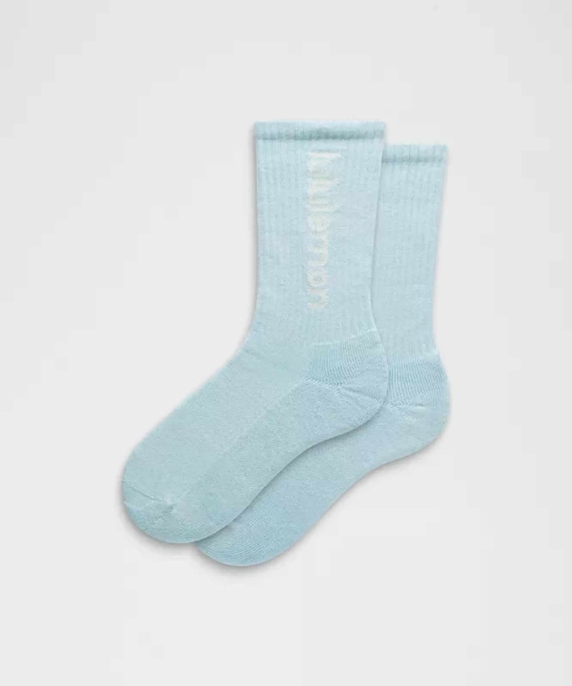lululemon – Daily Essential Crew Socks Wordmark – Color Blue/Pastel – Size Large