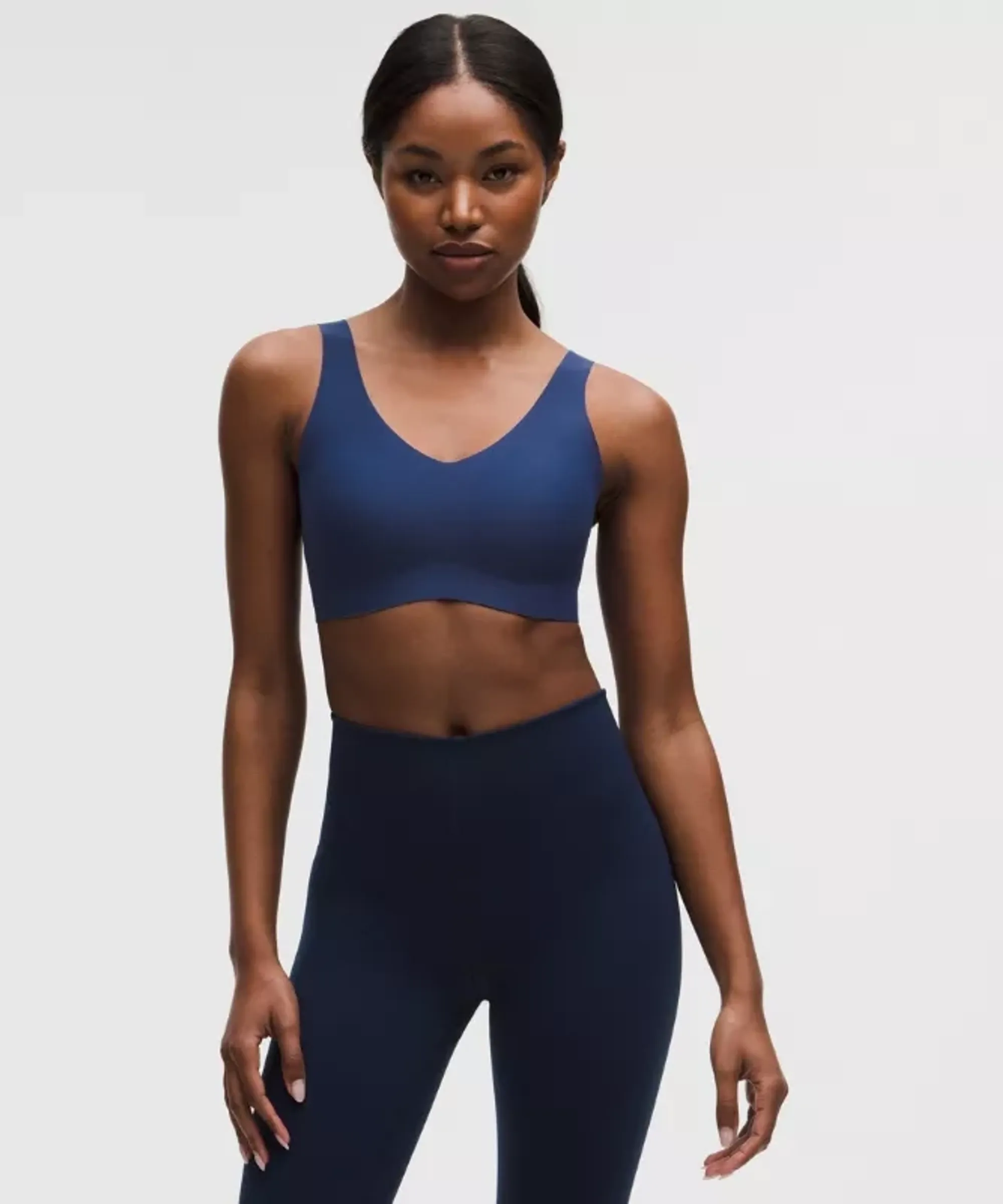 lululemon – Women's Glow Up Sports Bra Medium Support, B/C Cup – Color Blue – Size Large