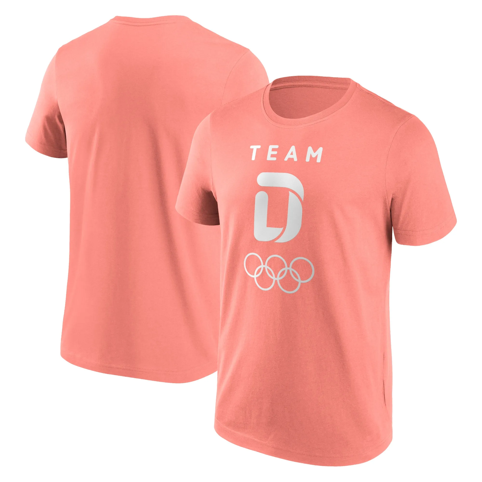 Team D Mono Logo Graphic T-Shirt - Coral Haze