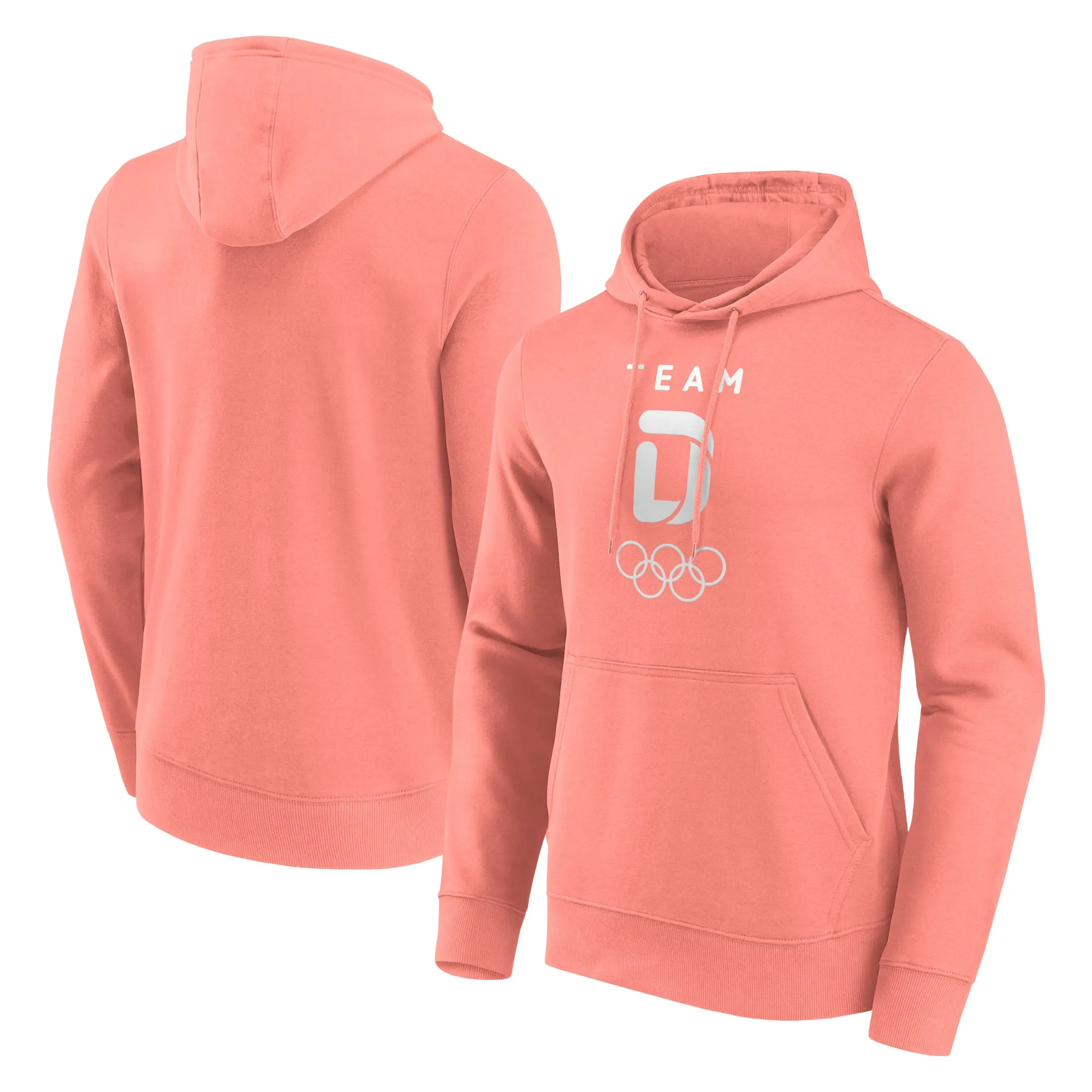 Team D Small Mono Logo Hoodie - Coral Haze