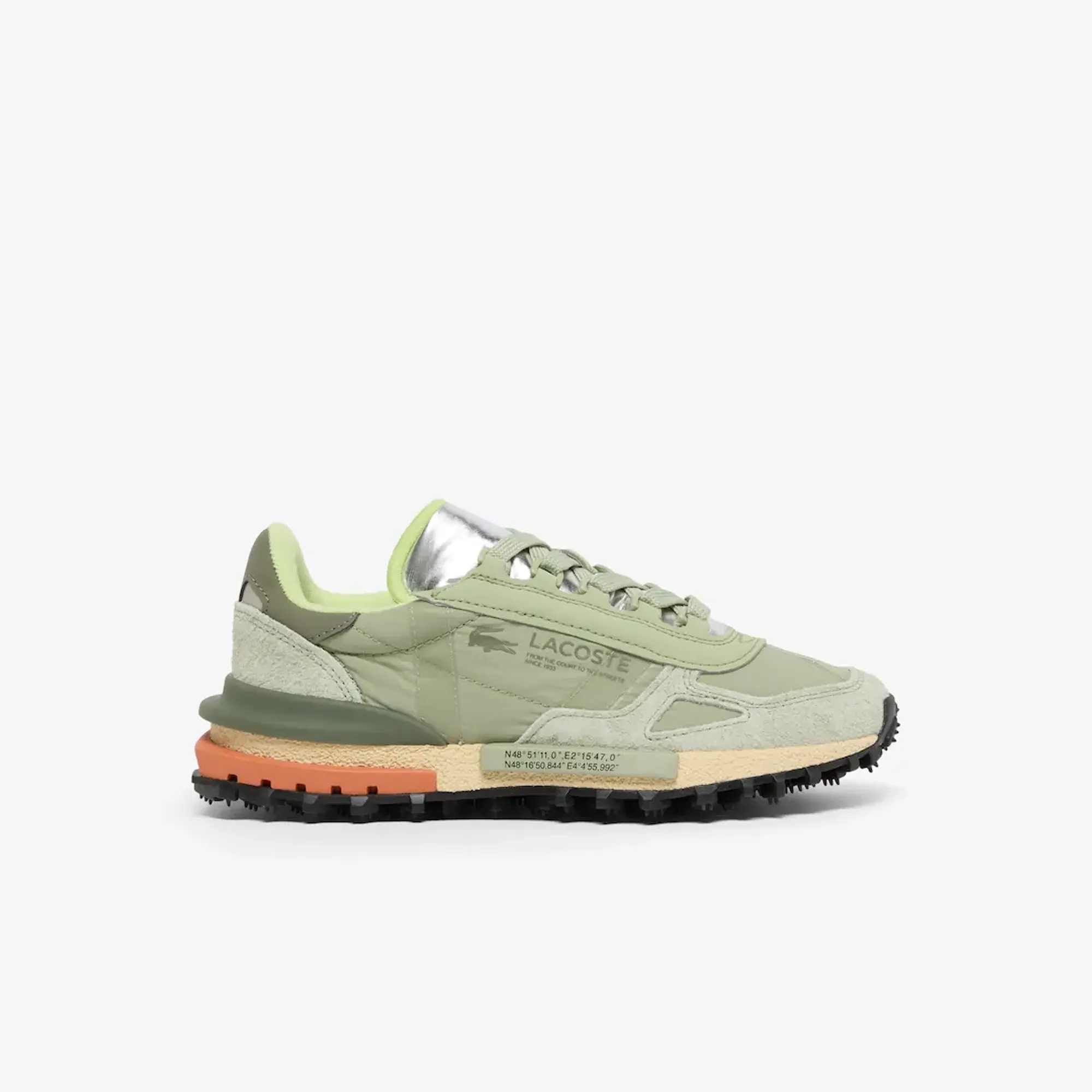Lacoste Women's Elite Active Sneakers - Light Khaki / Silver