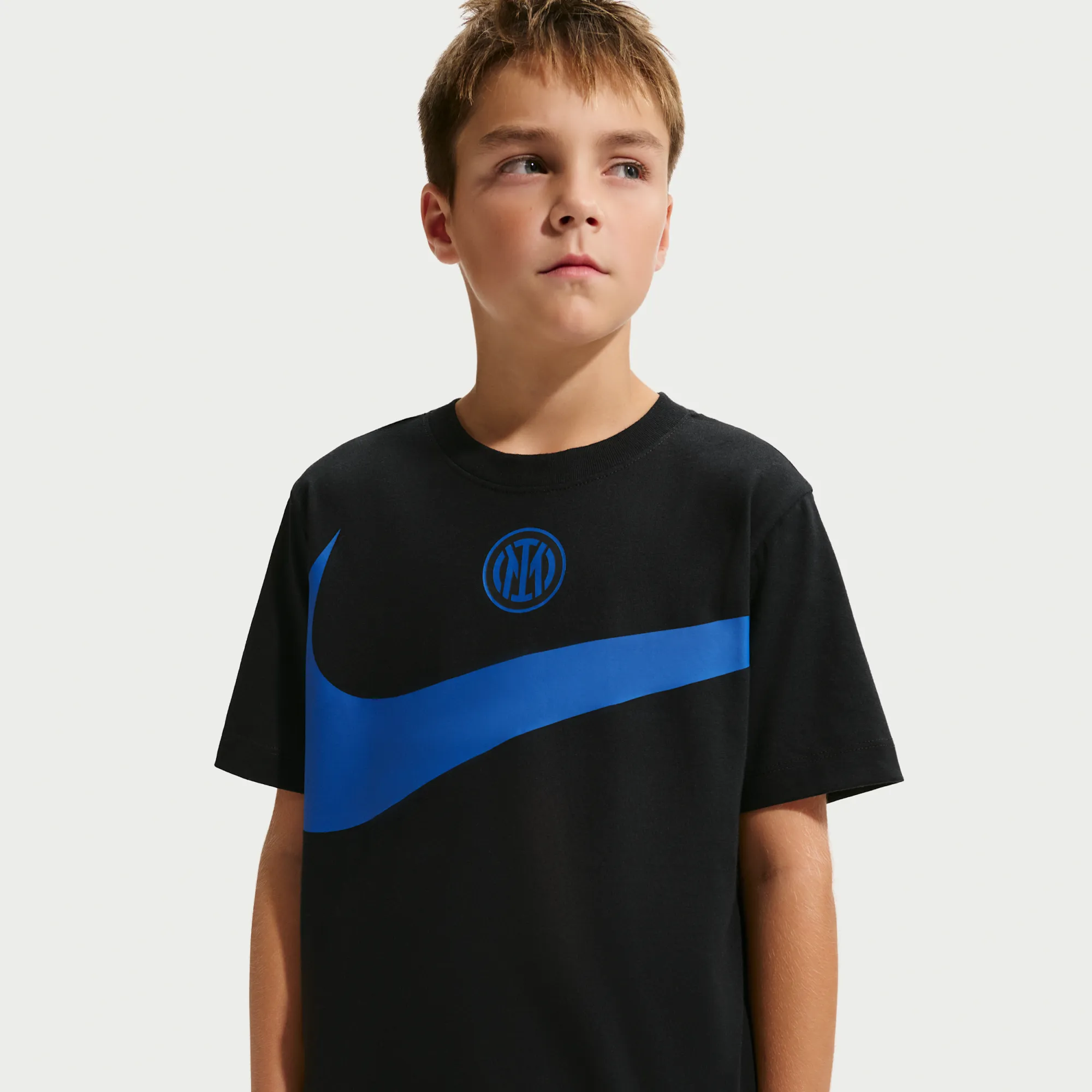 Inter Milan Swoosh Men's Nike Football T-Shirt - Black