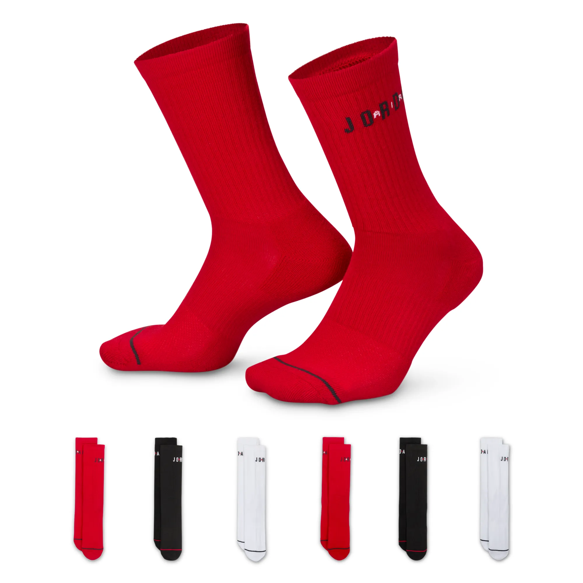 Nike Jordan Everyday Crew Socks (6 Pairs) - Multi-Colour