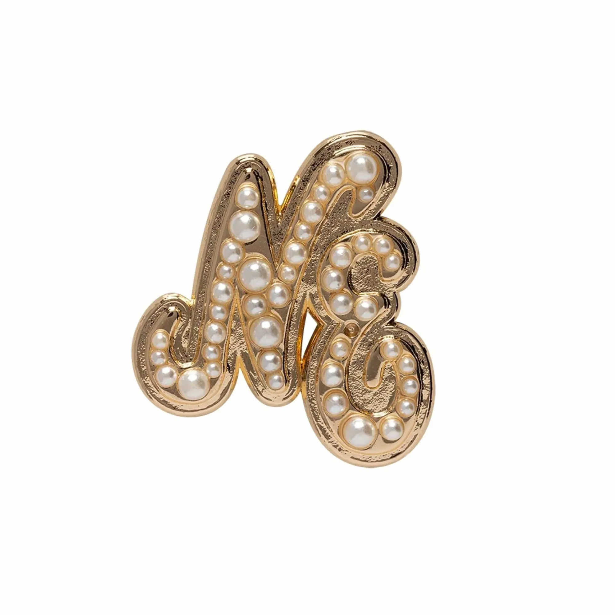 New Era Faux Pearl Gold Pin Badge adult unisex