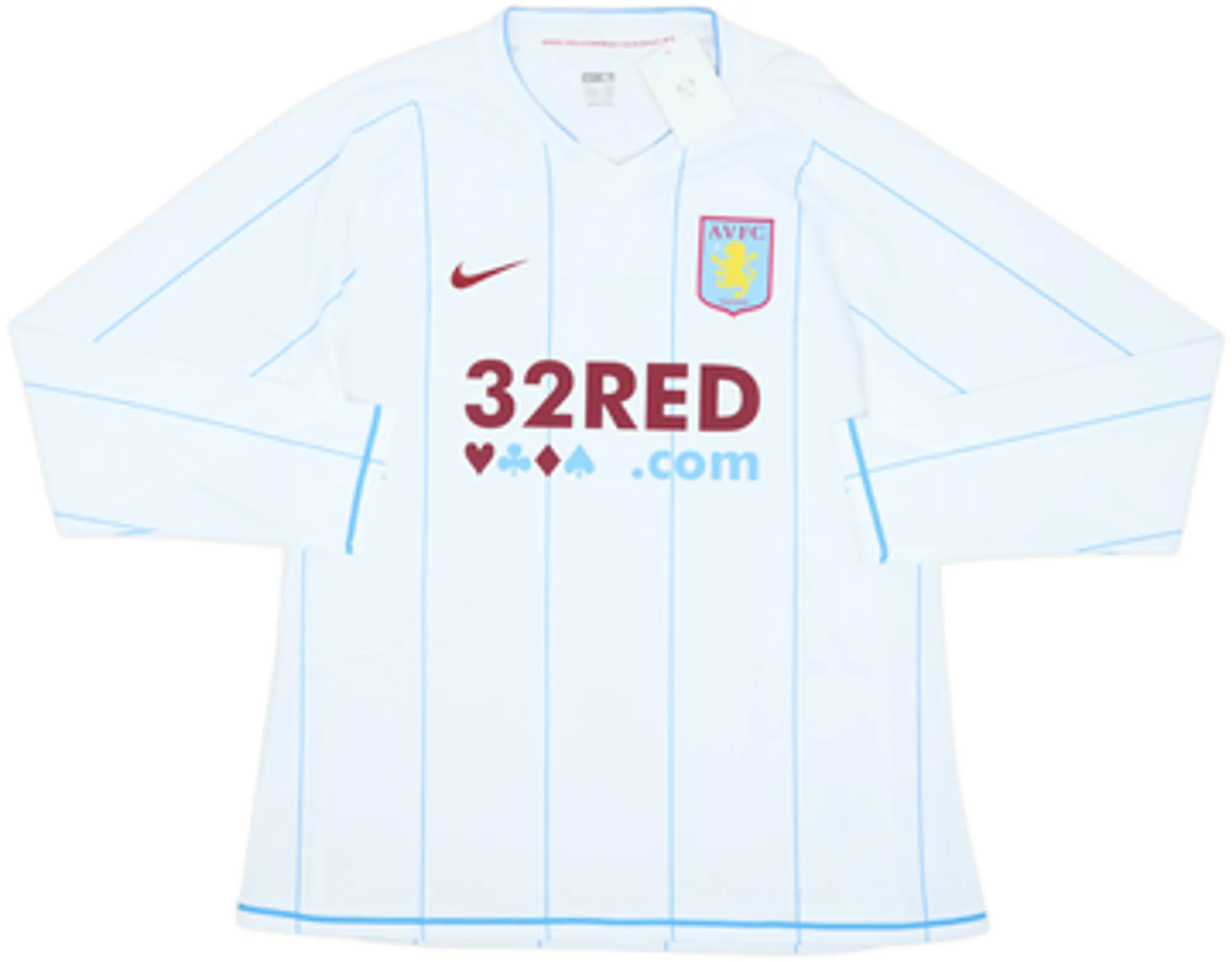 2007-08 Aston Villa Player Issue Away L/S Shirt Young #7 (XL)