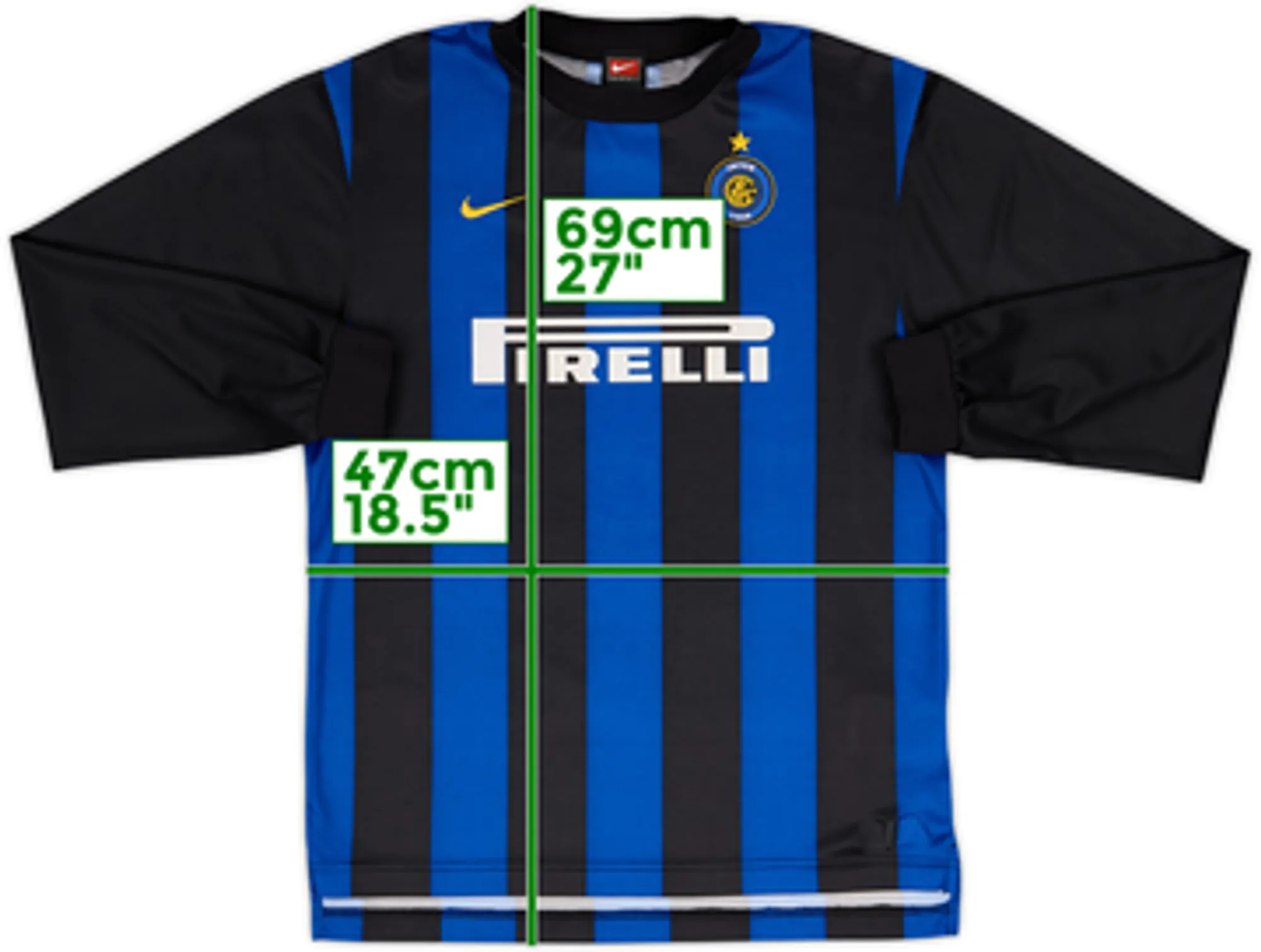2000-01 Inter Milan Basic Home L/S Shirt - 8/10 - (L.Boys)