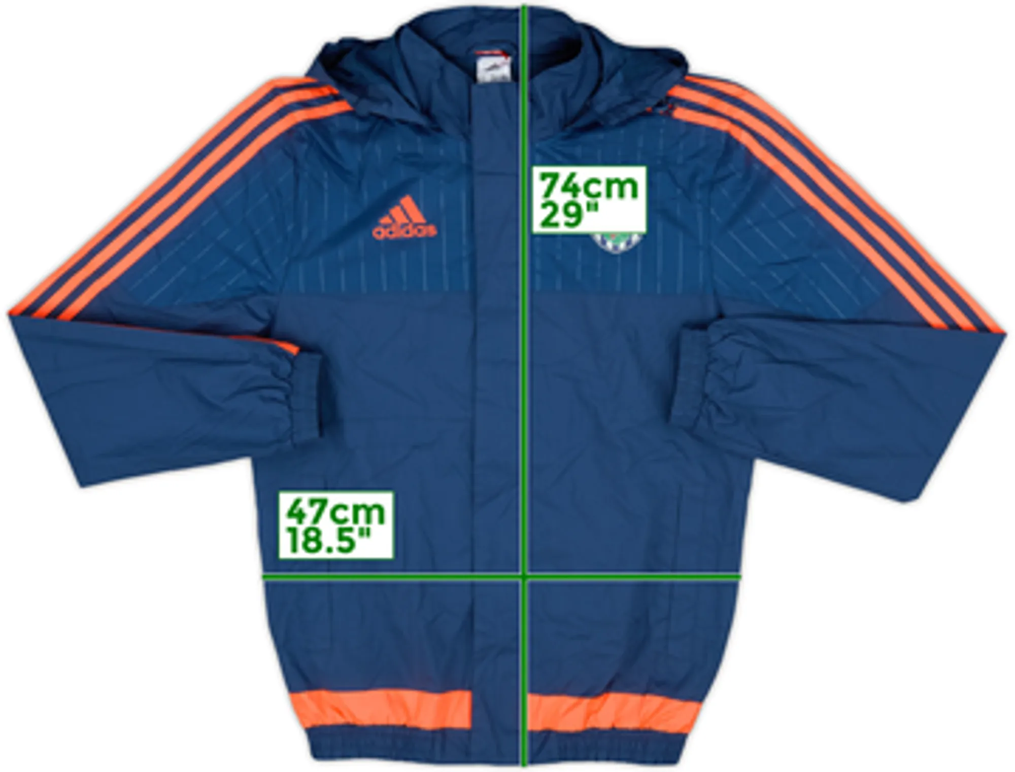 2015-16 West Brom adidas Hooded Rain Jacket - 9/10 - (XS)