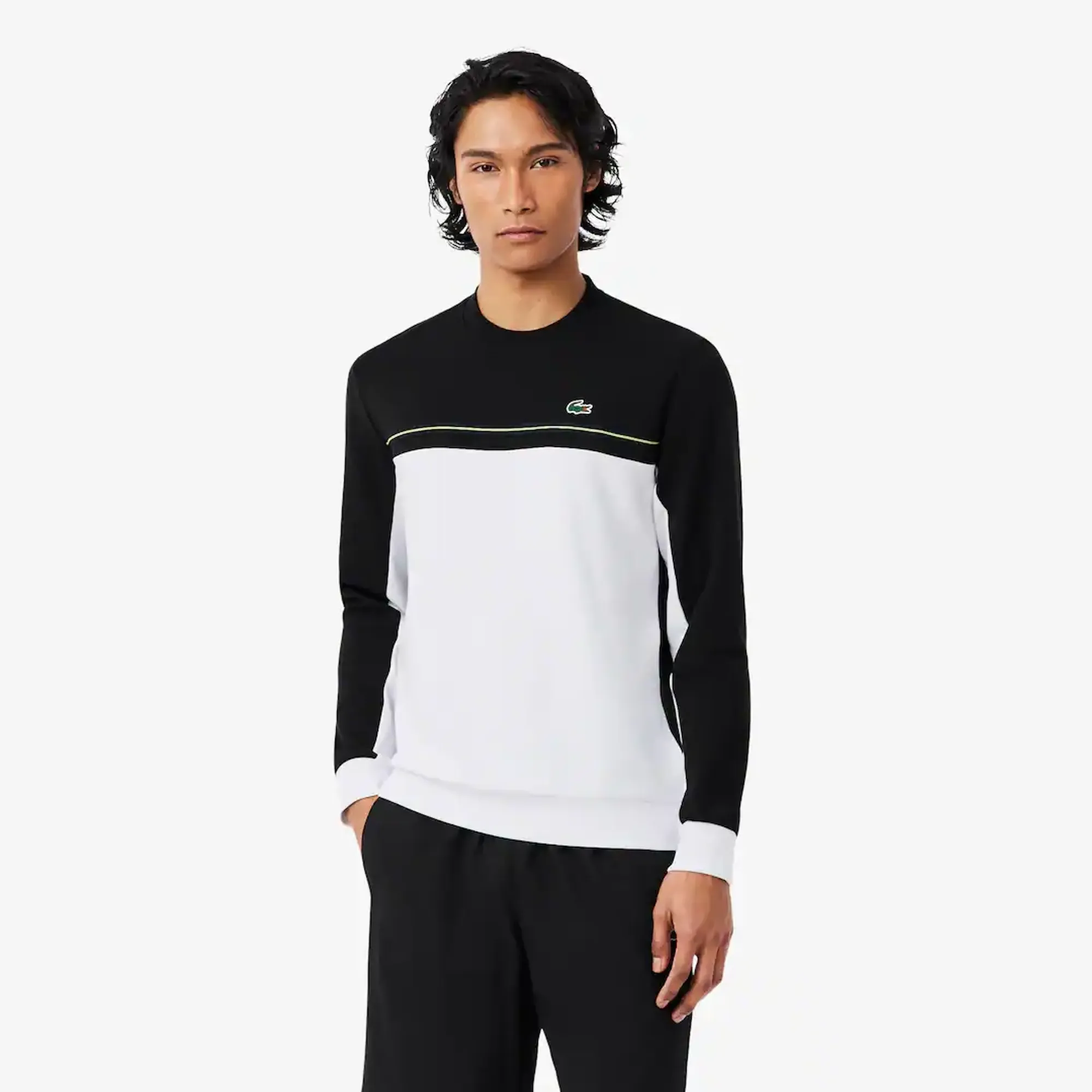 Lacoste Colour-Block Sweatshirt - Noir / Blanc