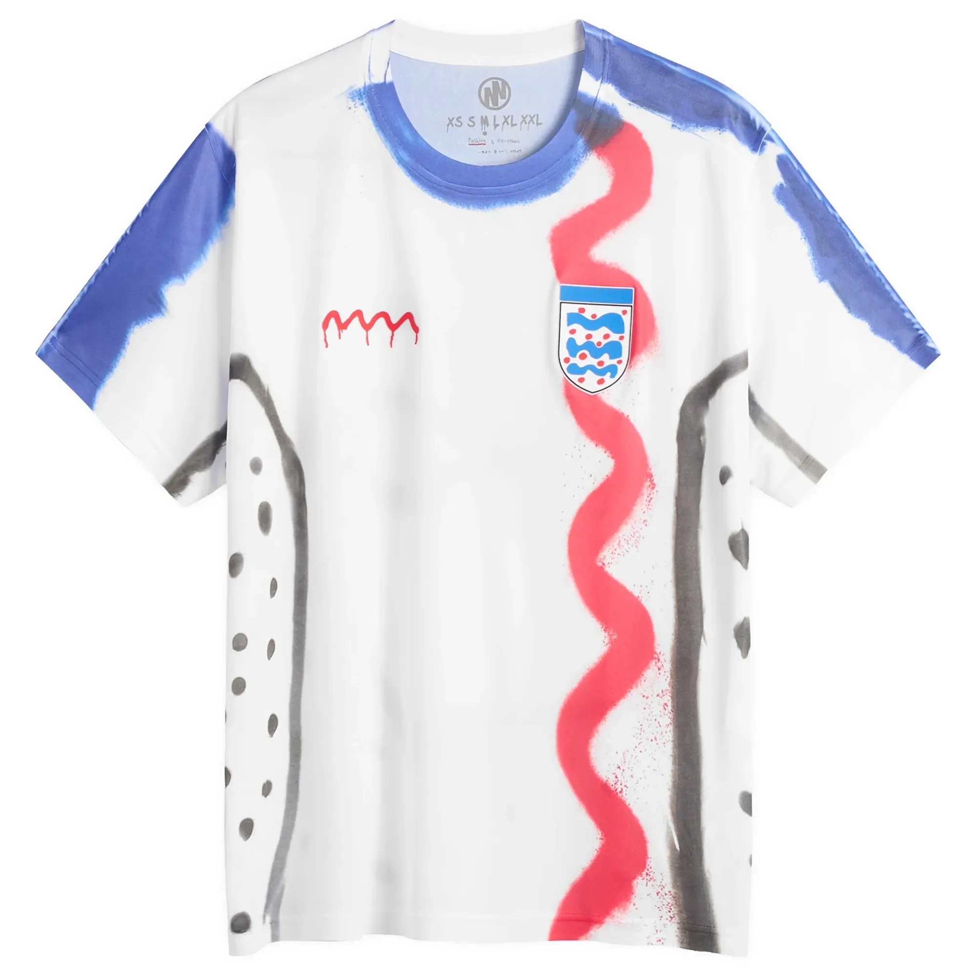 Navinder Nangla Men's Ingerlund Football Jersey White/Blue/Red
