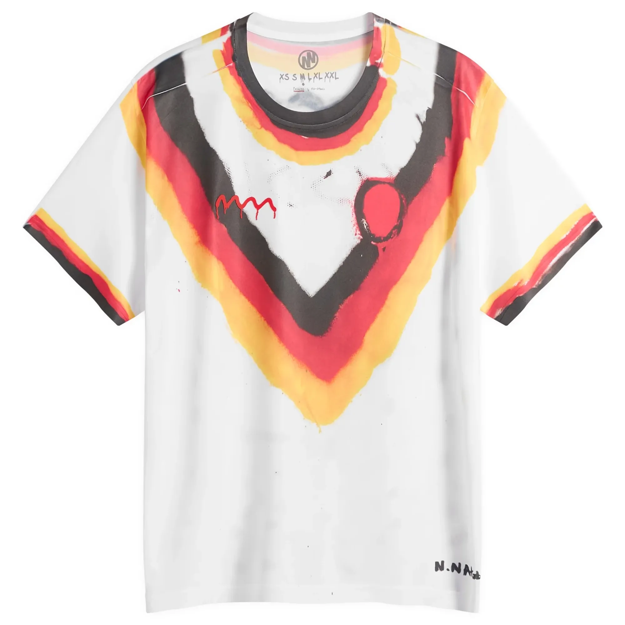 Navinder Nangla Men's Germoney Football Jersey White/Red/Yellow