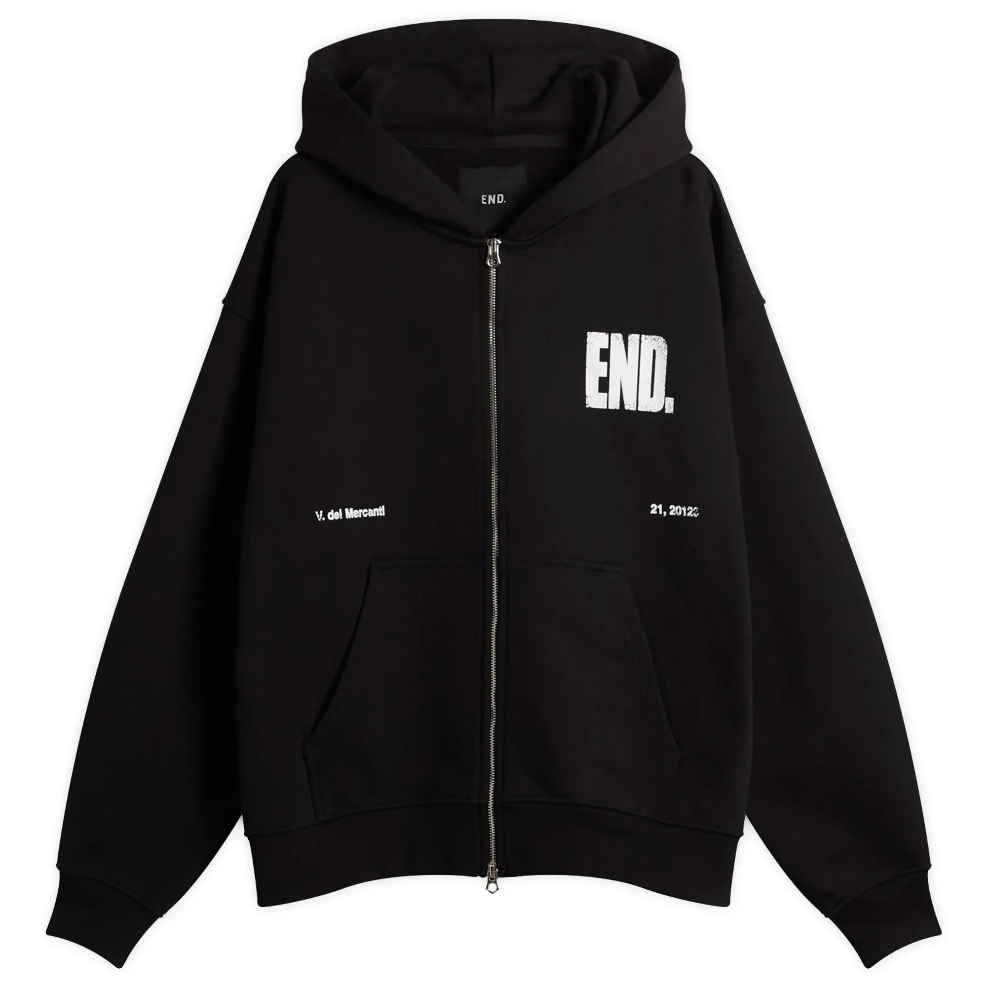 END. Milano Creed Zip Hoodie Black