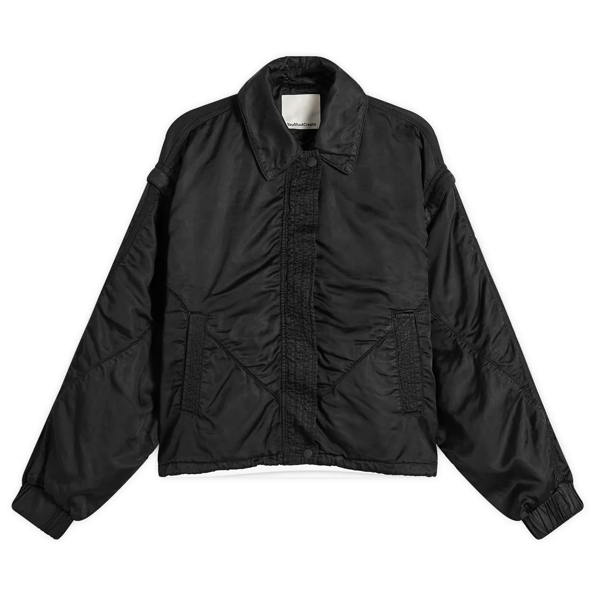YMC Women's Heath Bomber Satin Jacket Black