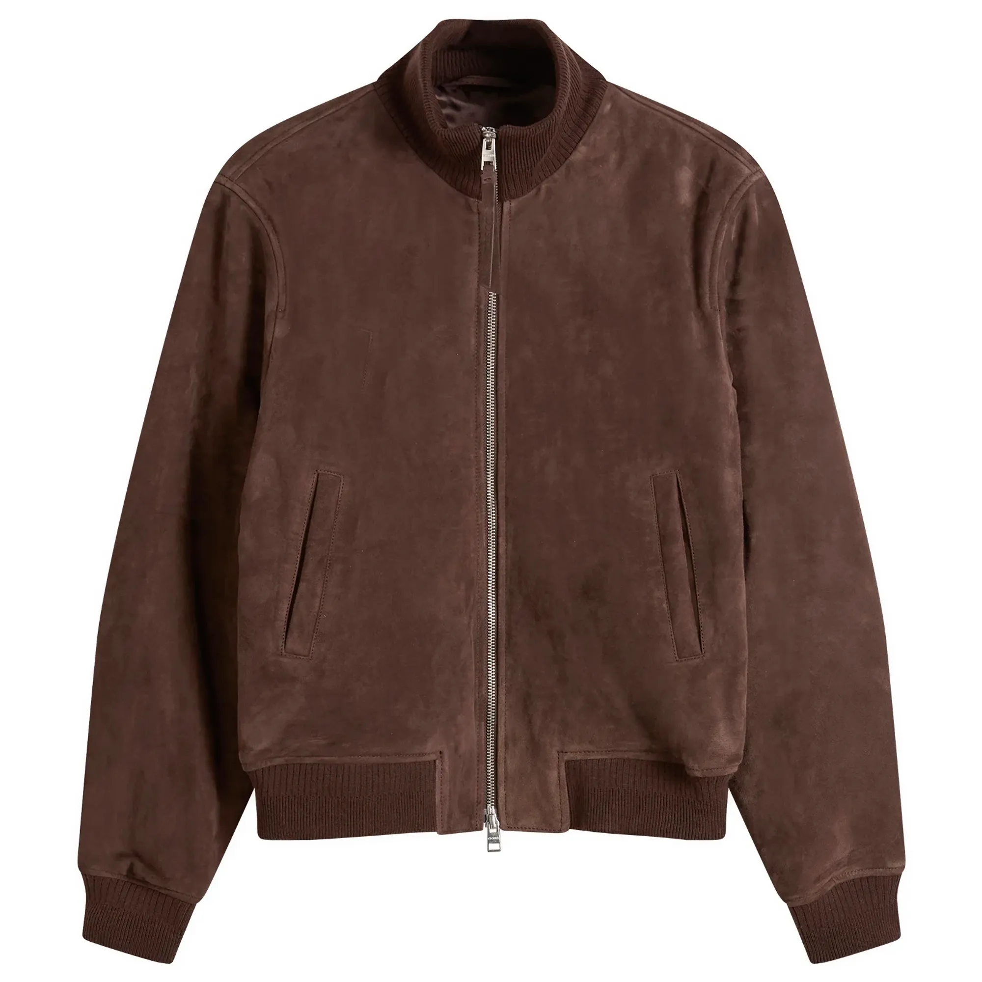 Closed Women's Suede Bomber Jacket Barken Brown