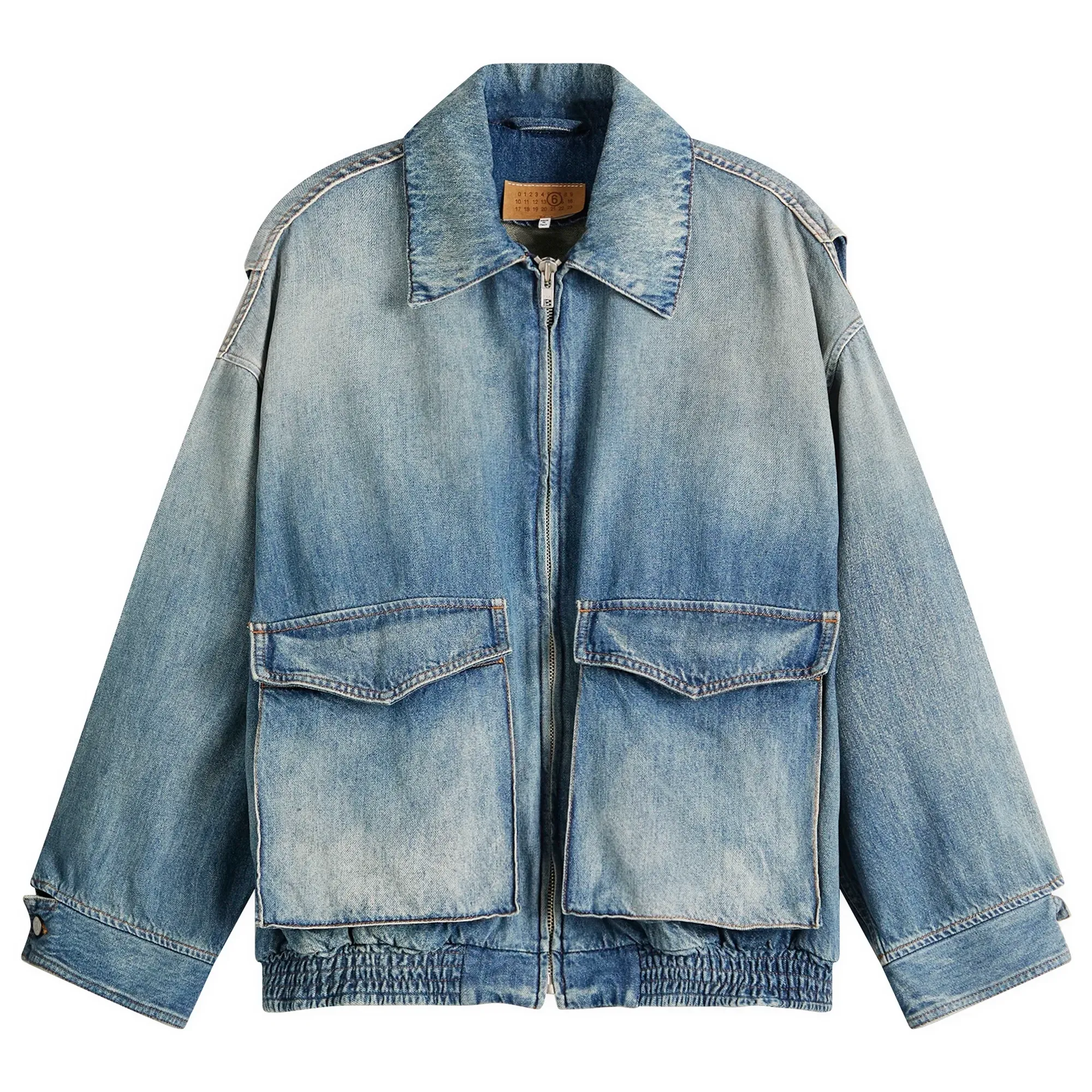 MM6 Maison Margiela Women's Denim Zip Jacket Blue