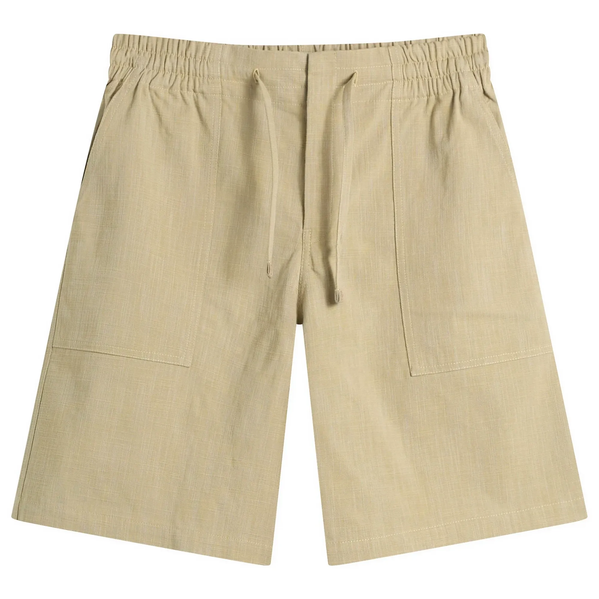 Drôle de Monsieur Men's Cotton Elasticated Waist Shorts Kaki