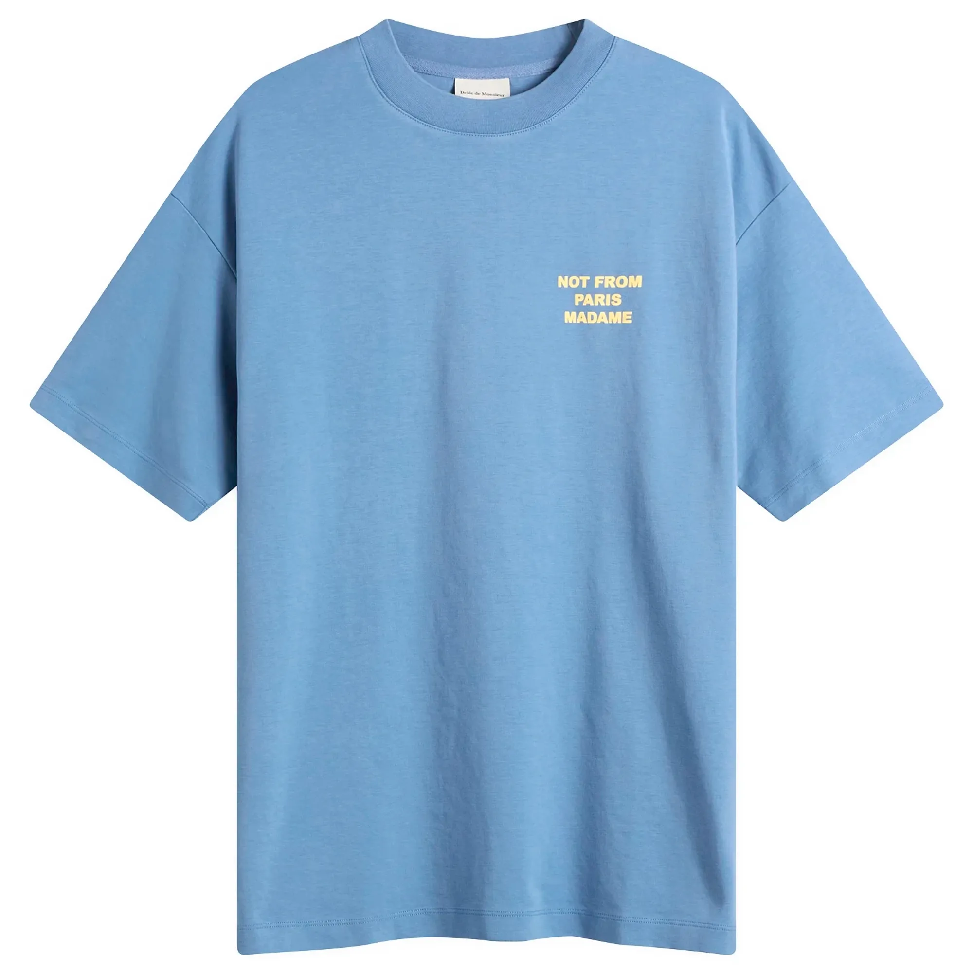 Drôle de Monsieur Men's The Slogan T-Shirt Atlantic Blue