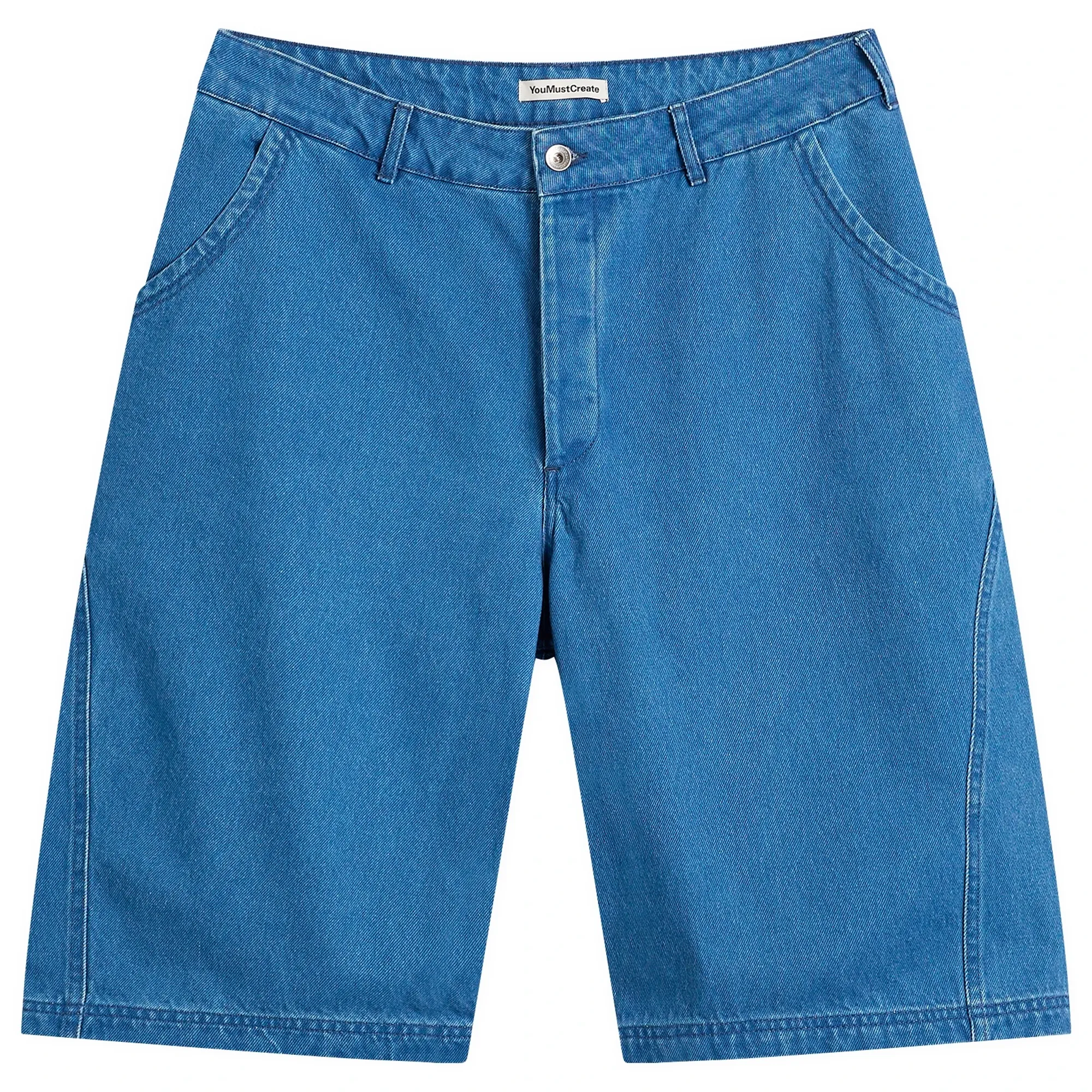 YMC Men's 90'S Denim Twisted Shorts Indigo