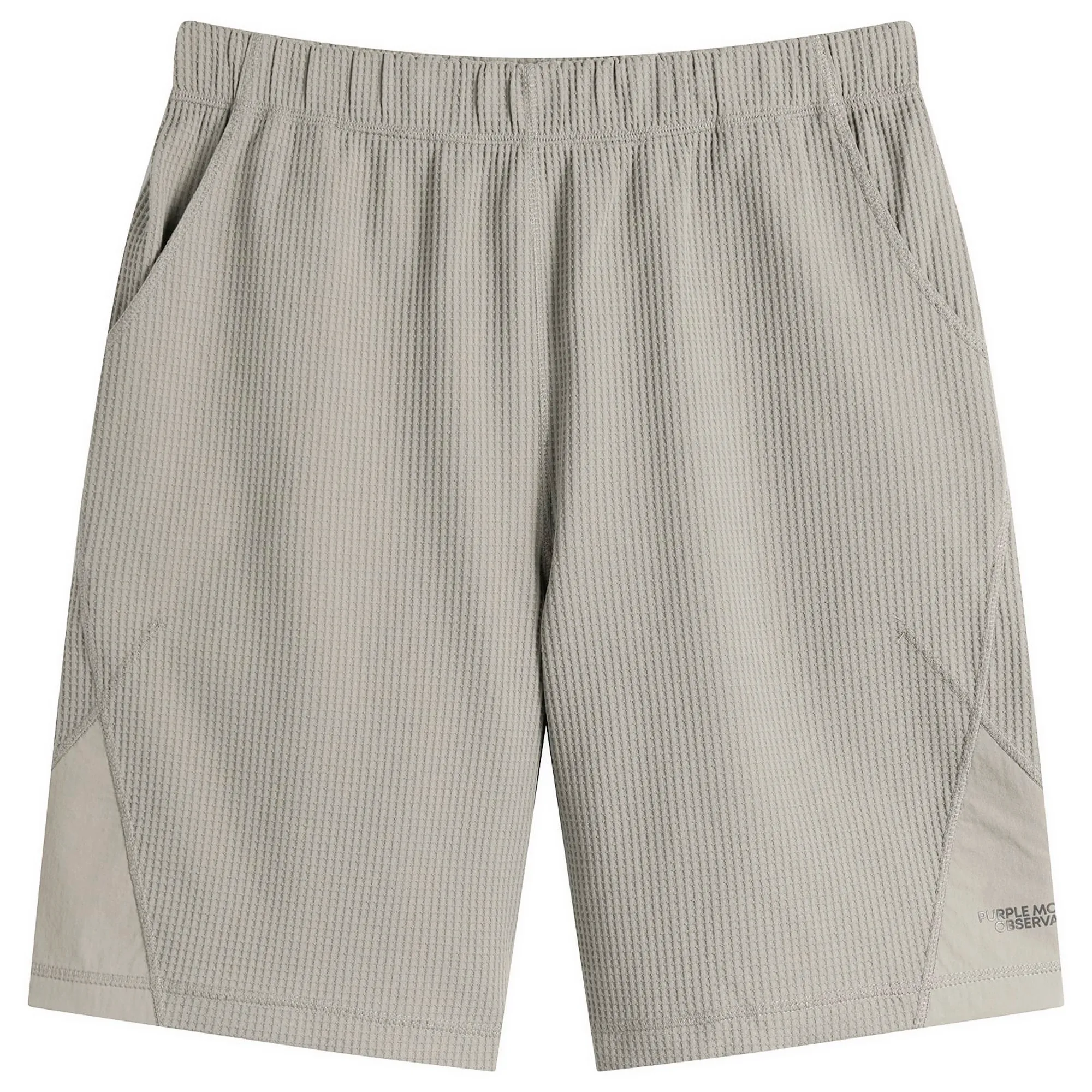 Purple Mountain Observatory Men's Waffle Shorts Concrete