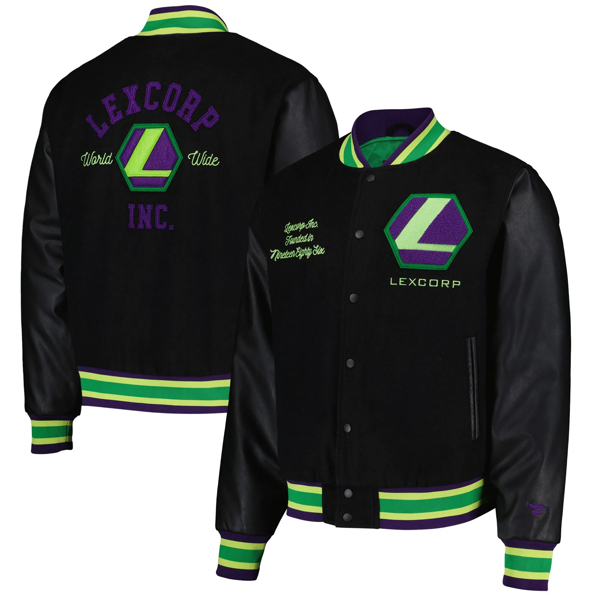 Superman x Fanatics Lex Luthor Collegiate Varsity Jacket