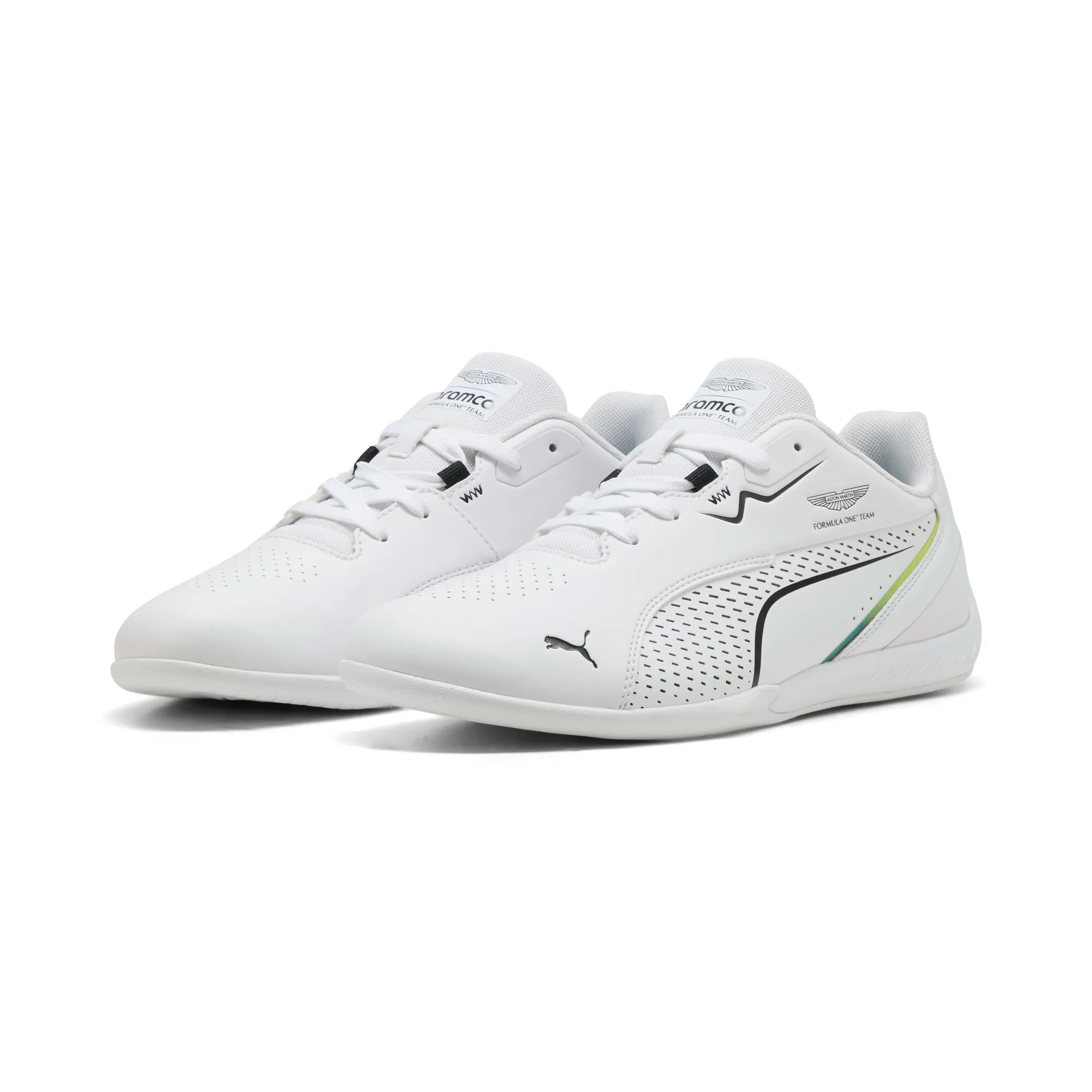 PUMA x ASTON MARTIN ARAMCO F1Â® TEAM Drift Cat 11 Low Sneakers Unisex in White | Size 10