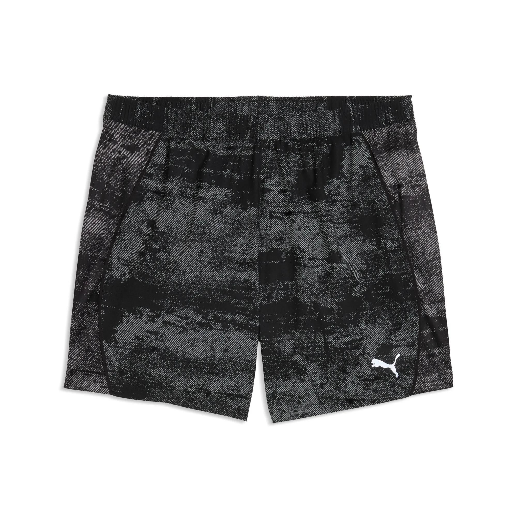 PUMA Run Velocity Printed Running 5" Shorts Men in Black | Size Large