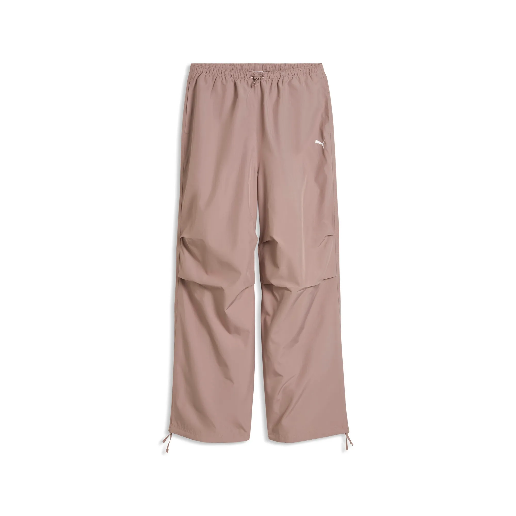 PUMA Wardrobe Essentials Parachute Woven Pants Women in Beige | Size Large