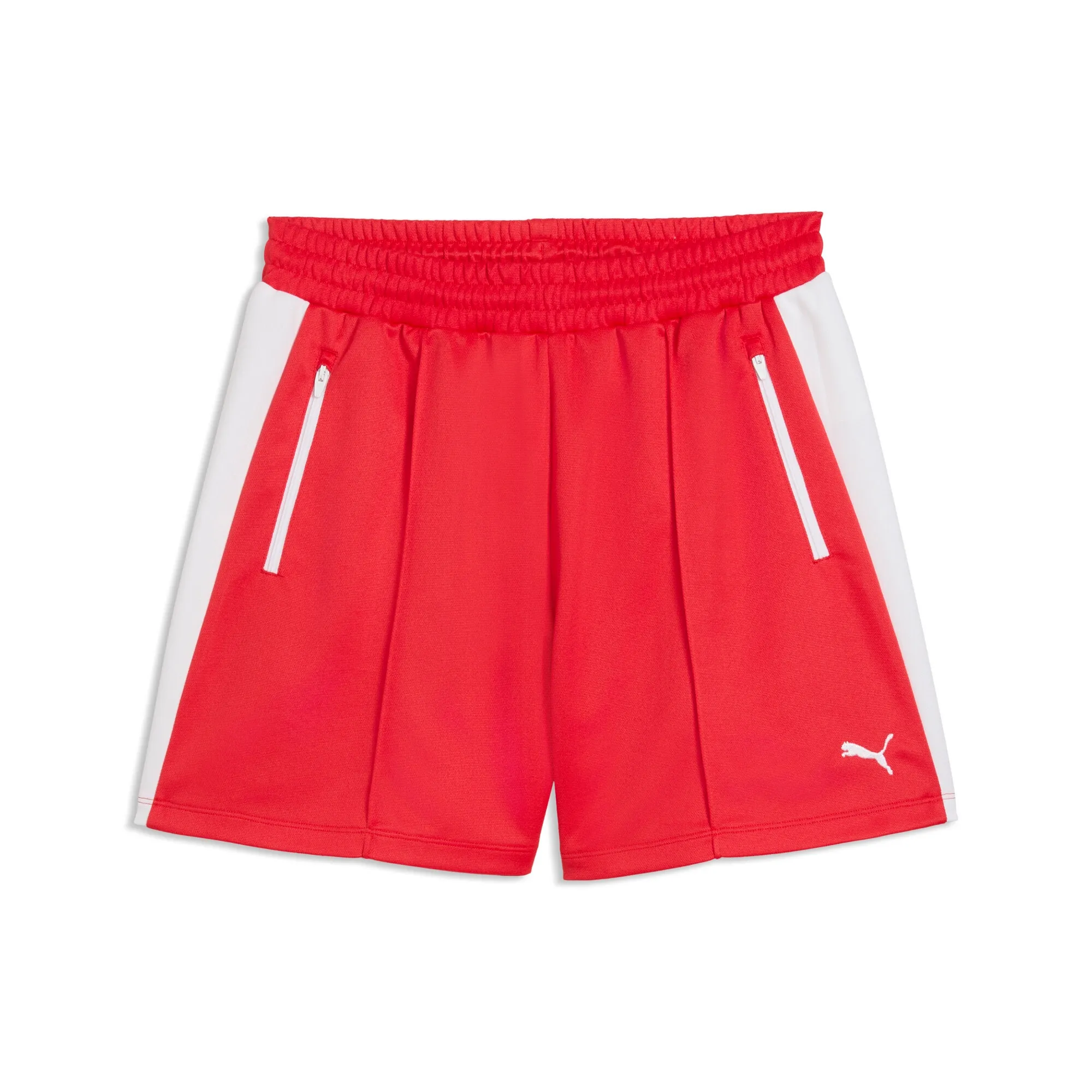 PUMA T7 Pintuck 4" Shorts Women in Red | Size Large