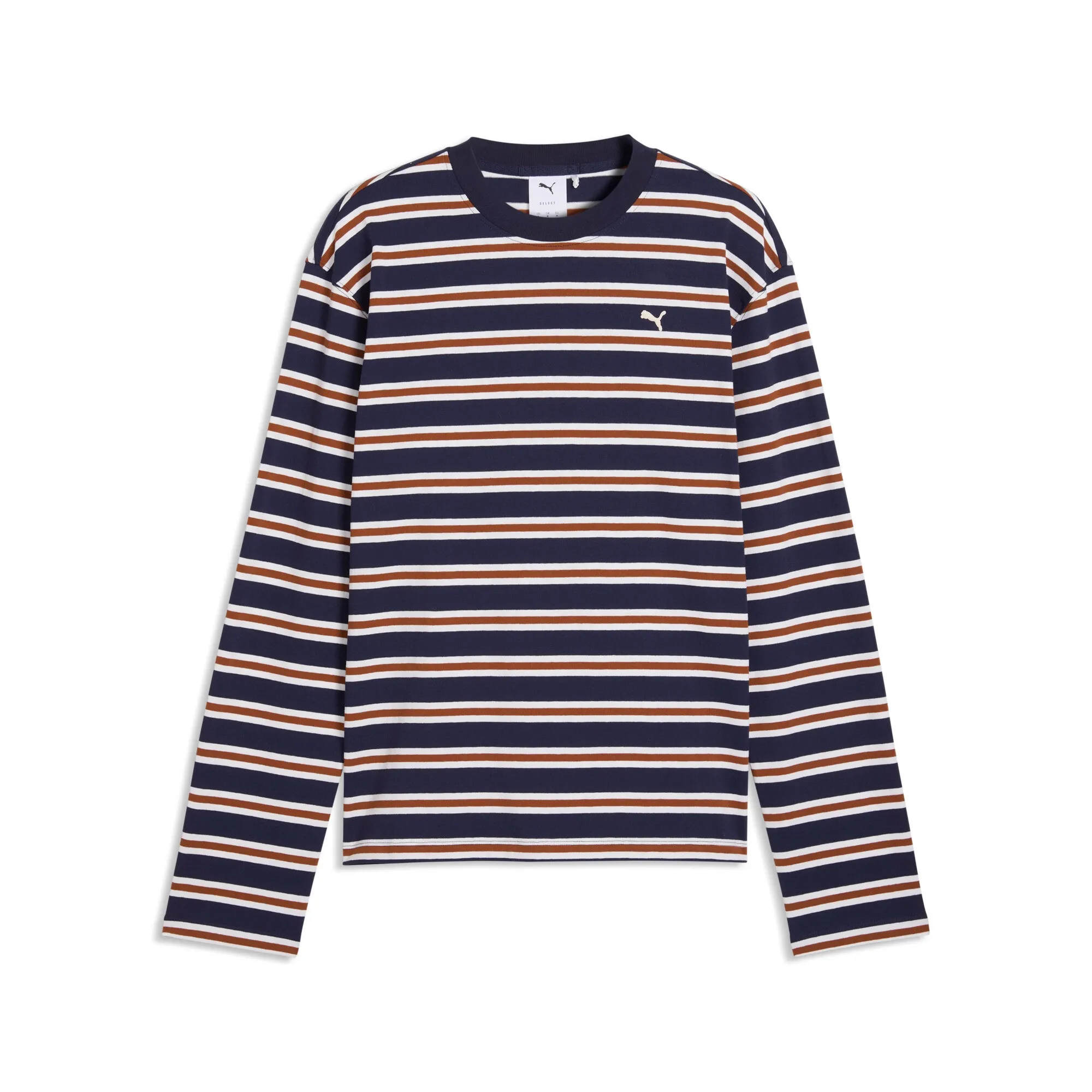 PUMA Select Essentials Long Sleeve T-Shirt Men in Blue | Size Large