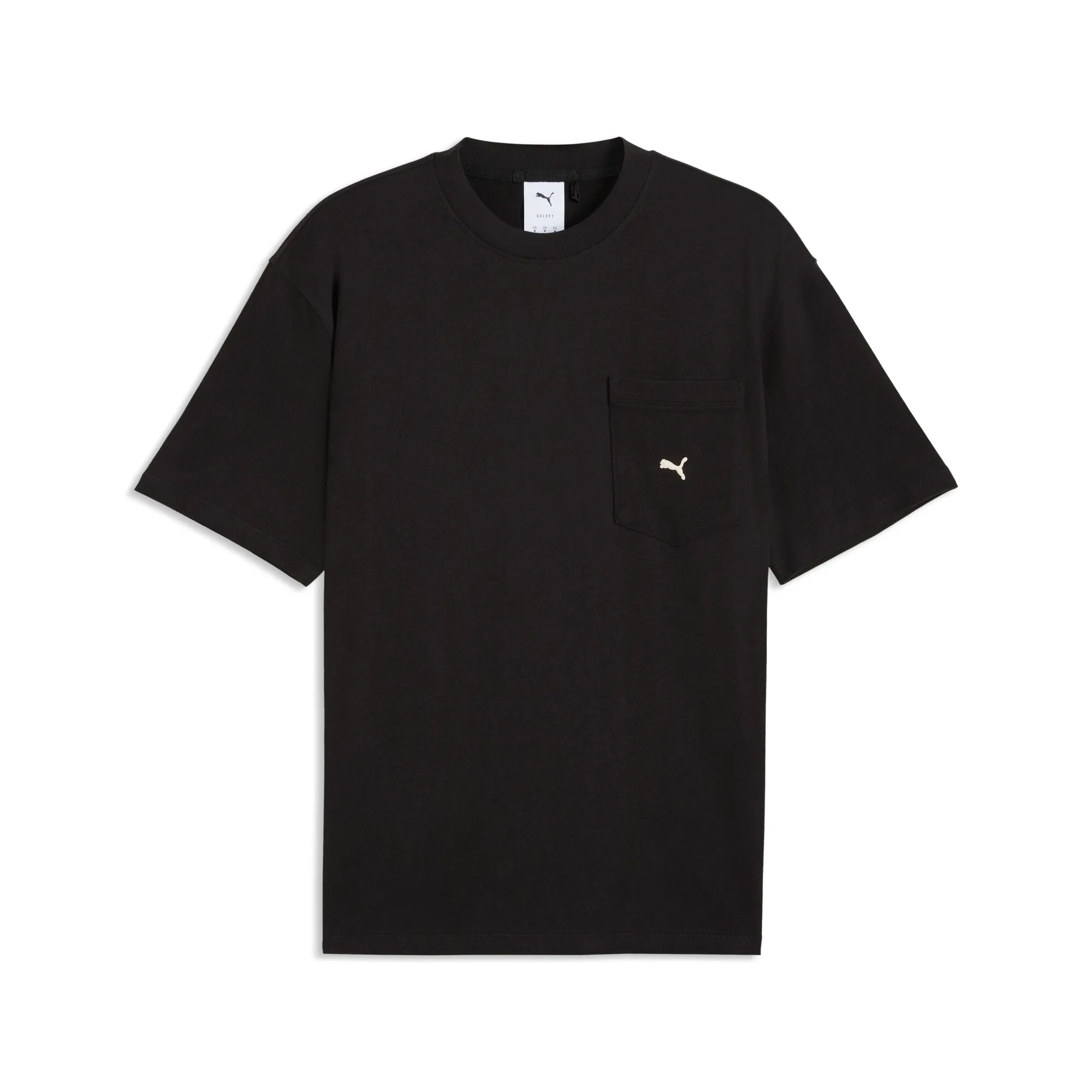 PUMA Select Essentials Pocket T-Shirt Men in Black | Size Large